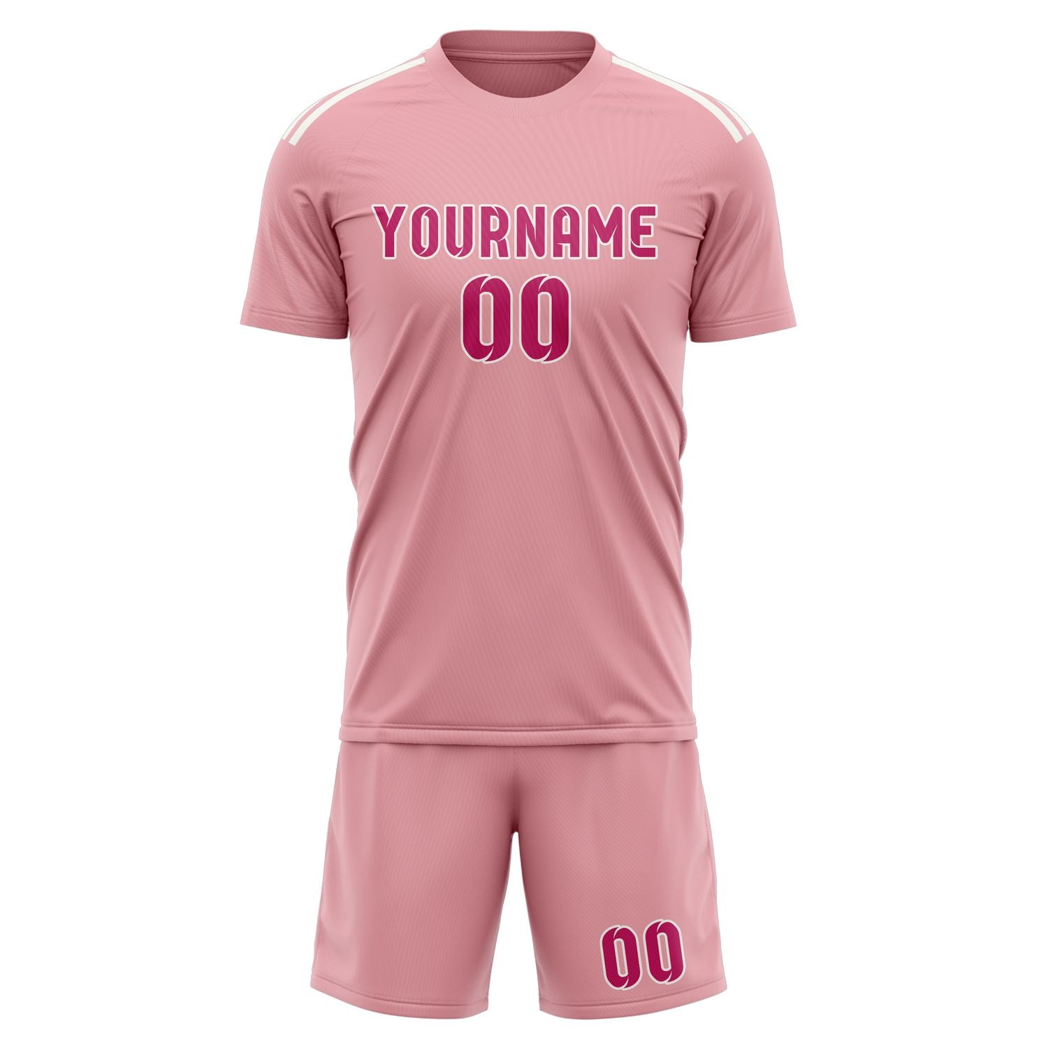 Set di maglie da football rosa e rosse professionali su misura