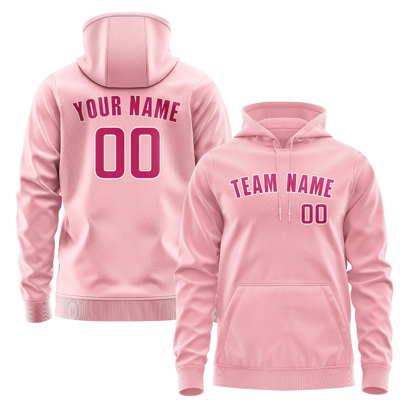 Maßgeschneidertes Rosa Rosarot Hoodie