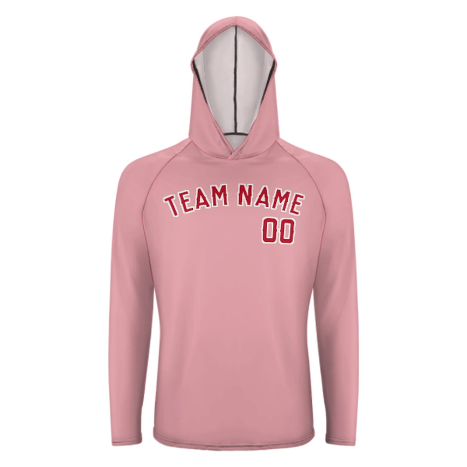 Maßgeschneidertes Rosa Rot UV-Hoodie