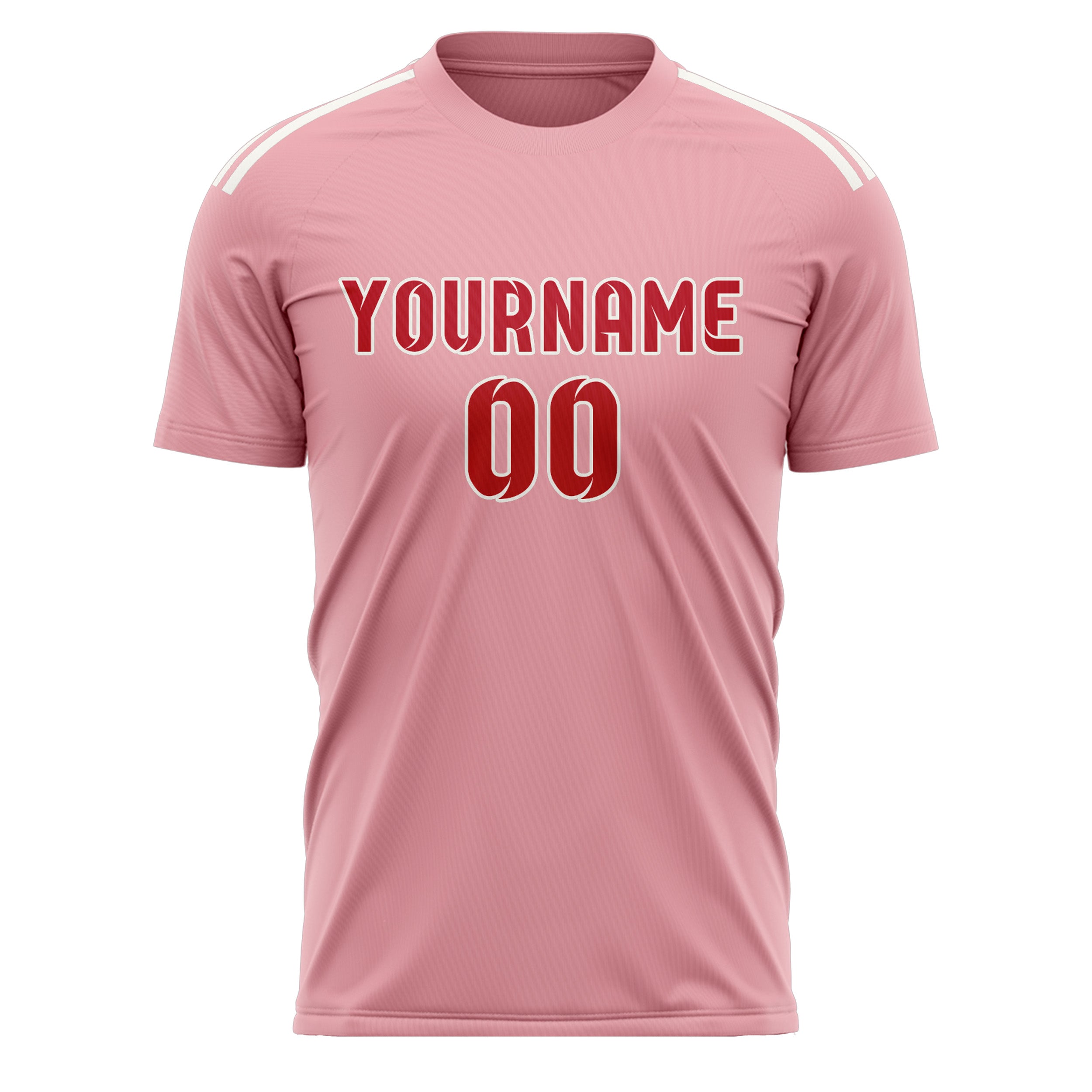 Benutzerdefiniertes Professionelles Rosa Rot Fußballtrikot
