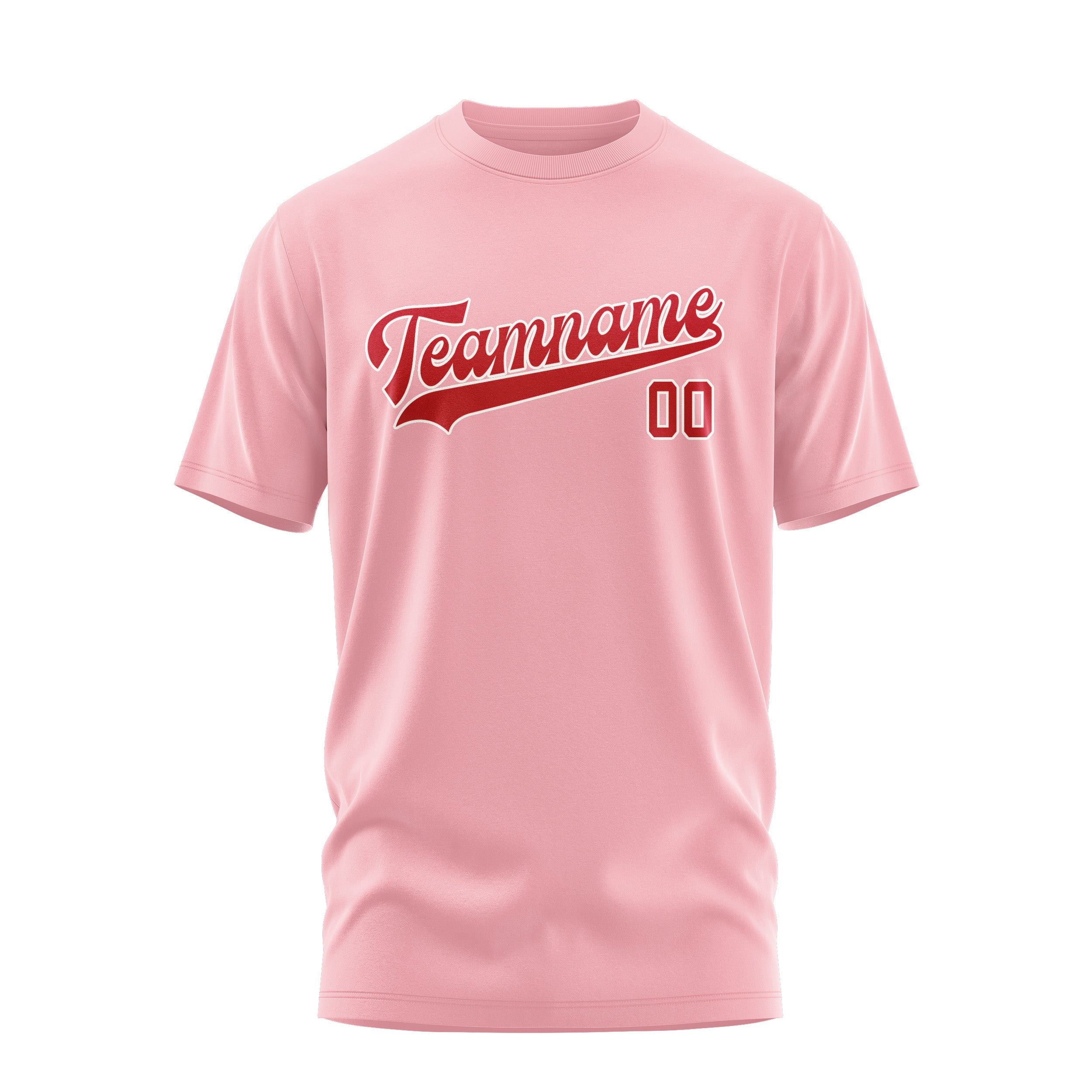 Maßgeschneidertes Rosa Rot T-Shirt