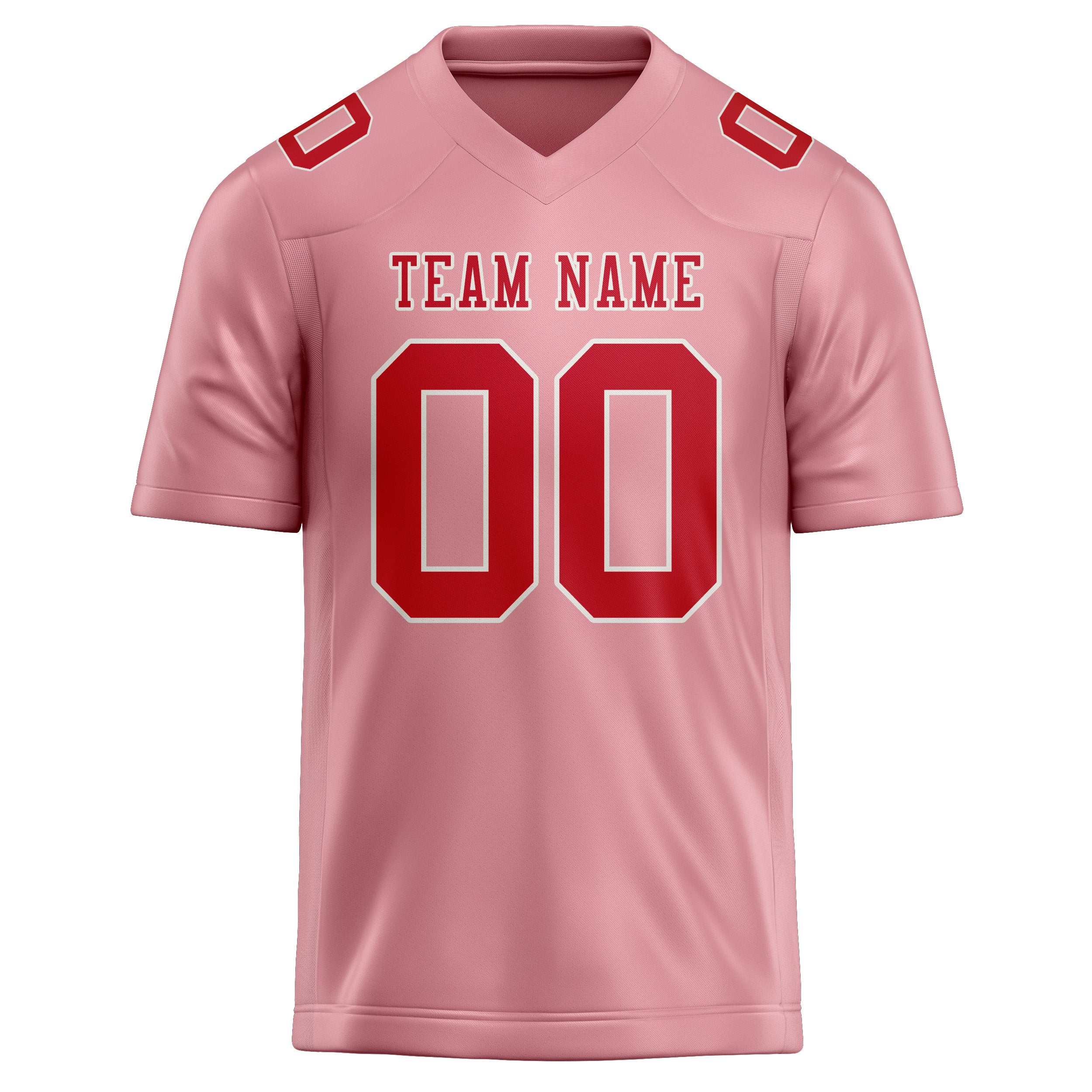 Maßgeschneidertes Professionelles Rosa Rot Rugbytrikot