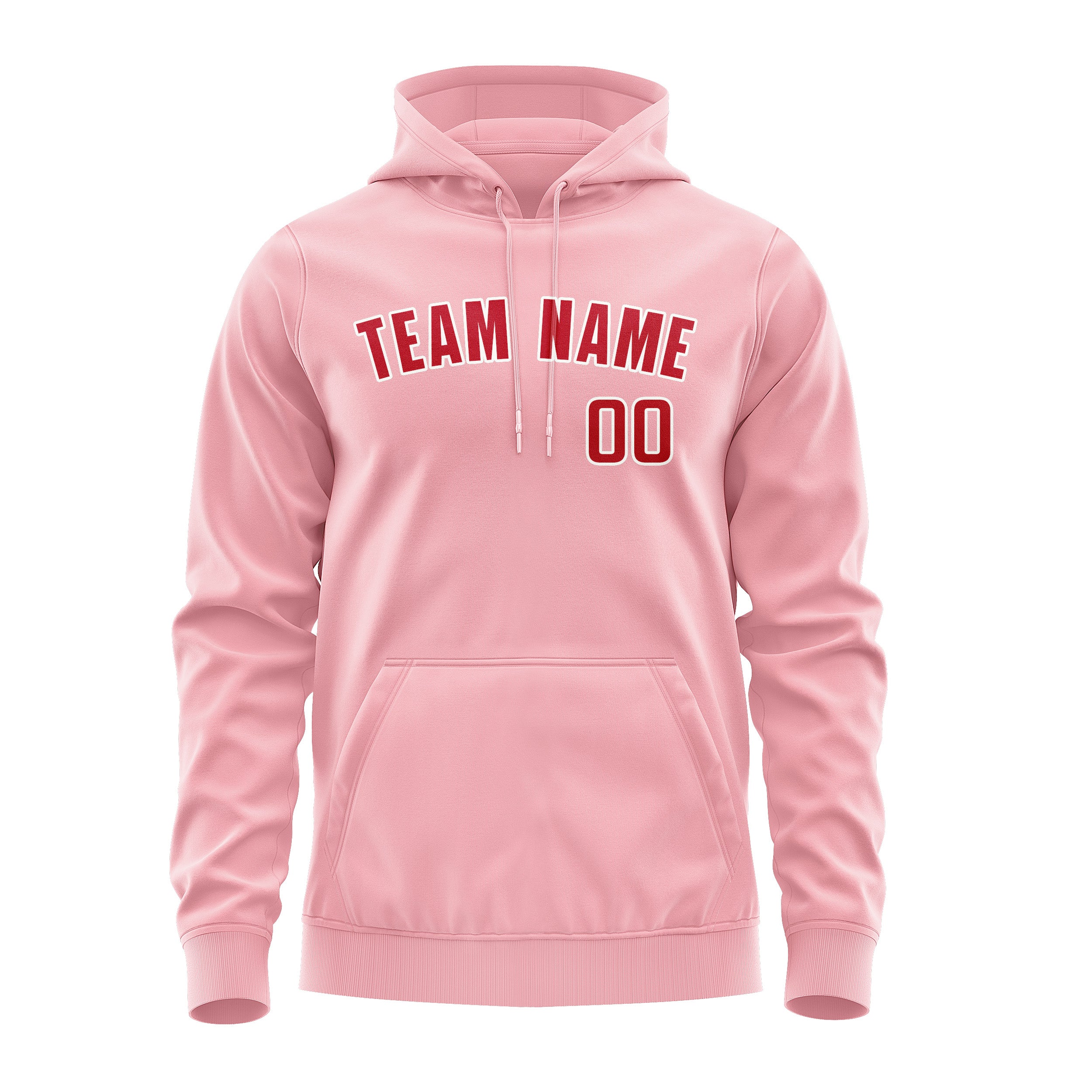 Maßgeschneidertes Rosa Rot Hoodie
