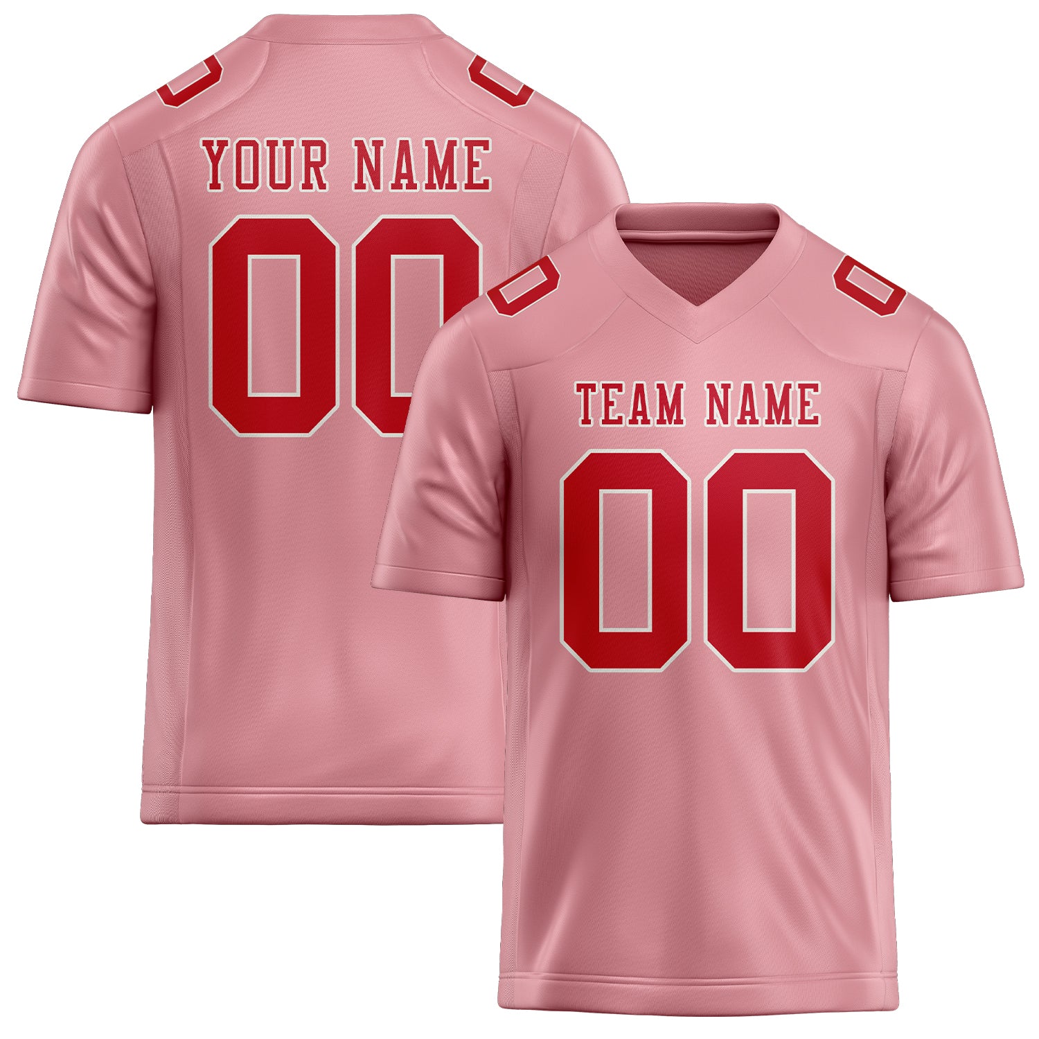 Maßgeschneidertes Professionelles Rosa Rot Rugbytrikot