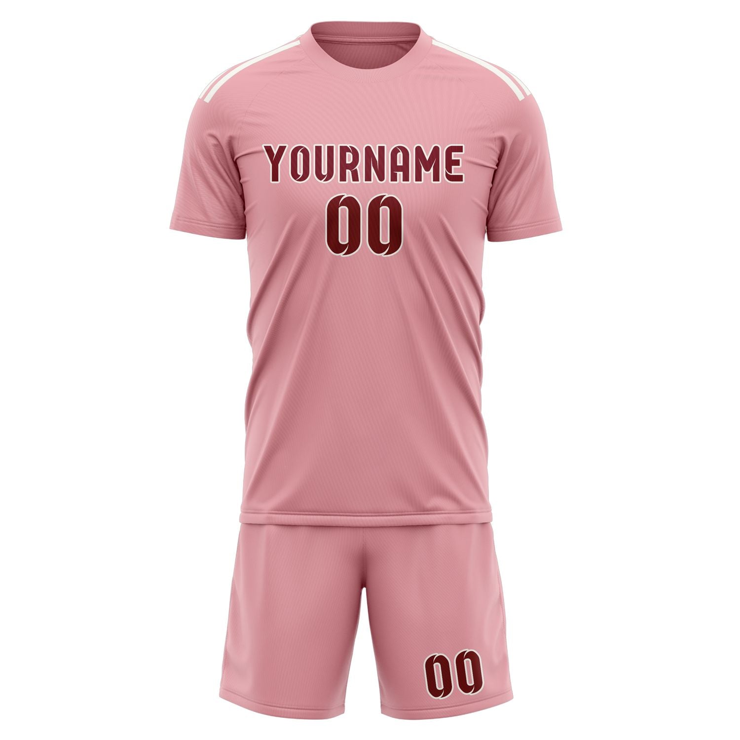 Kit da football professionale personalizzato rosa cremisi