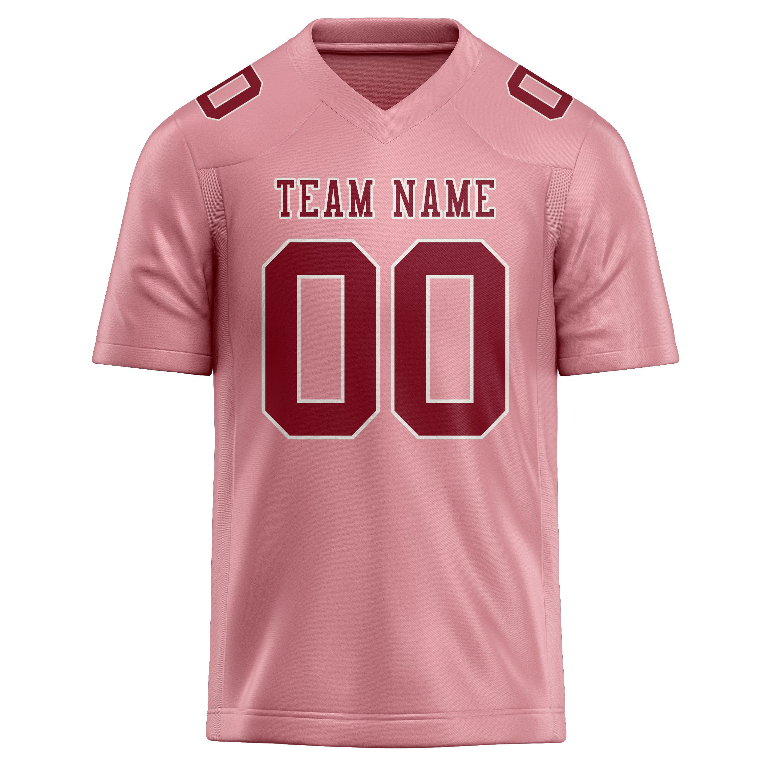 Maßgeschneidertes Professionelles Rosa Karmesinrot Rugbytrikot