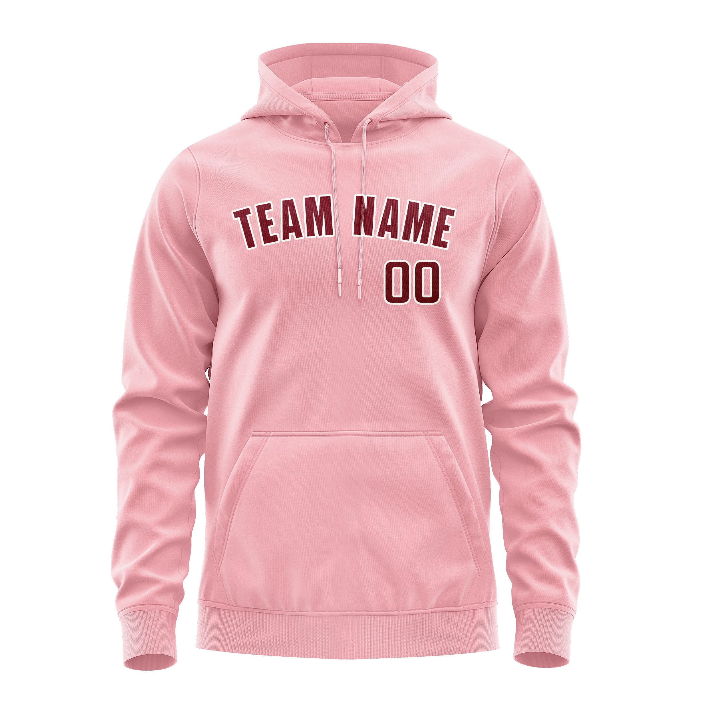 Maßgeschneidertes Rosa Karmesinrot Hoodie