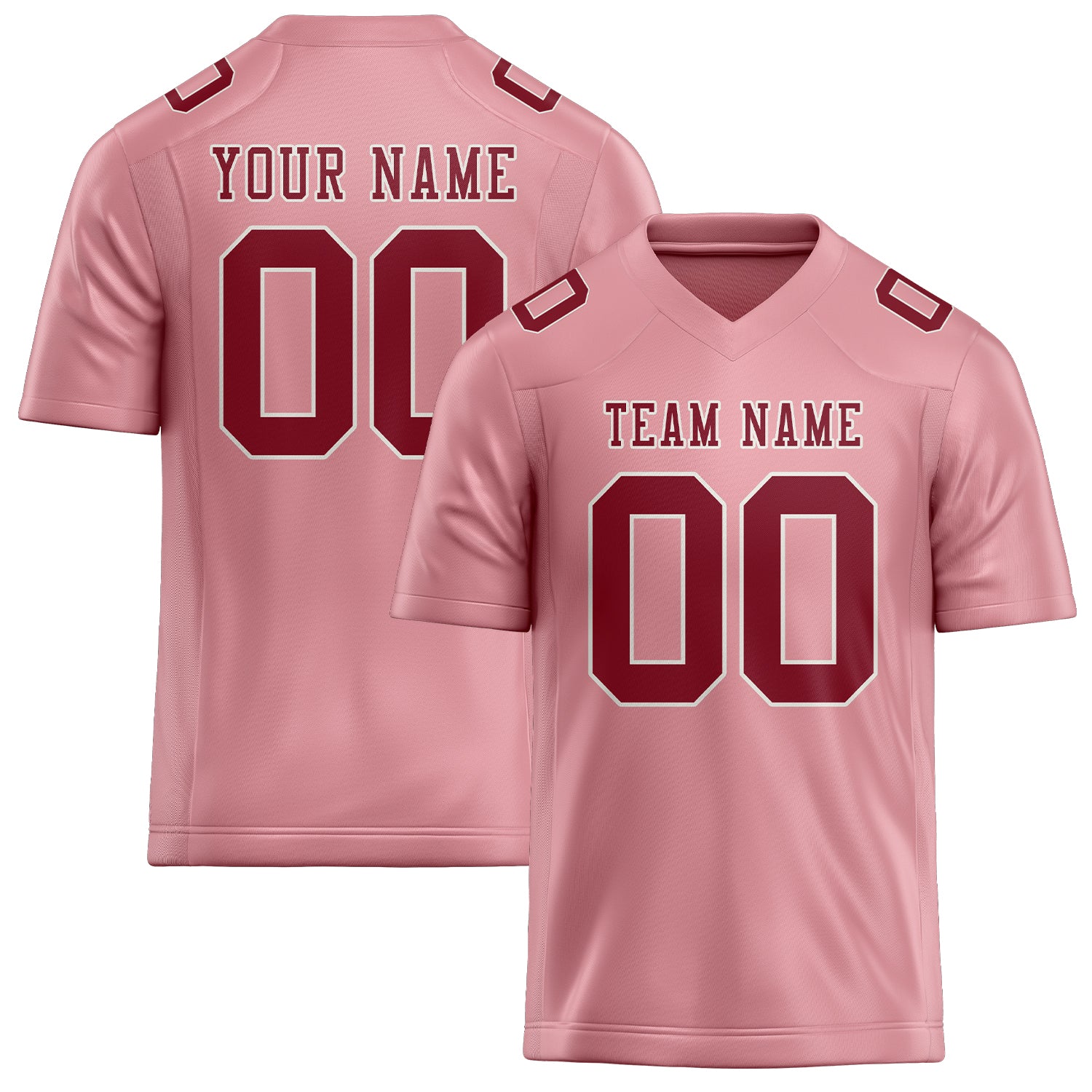 Maßgeschneidertes Professionelles Rosa Karmesinrot Rugbytrikot