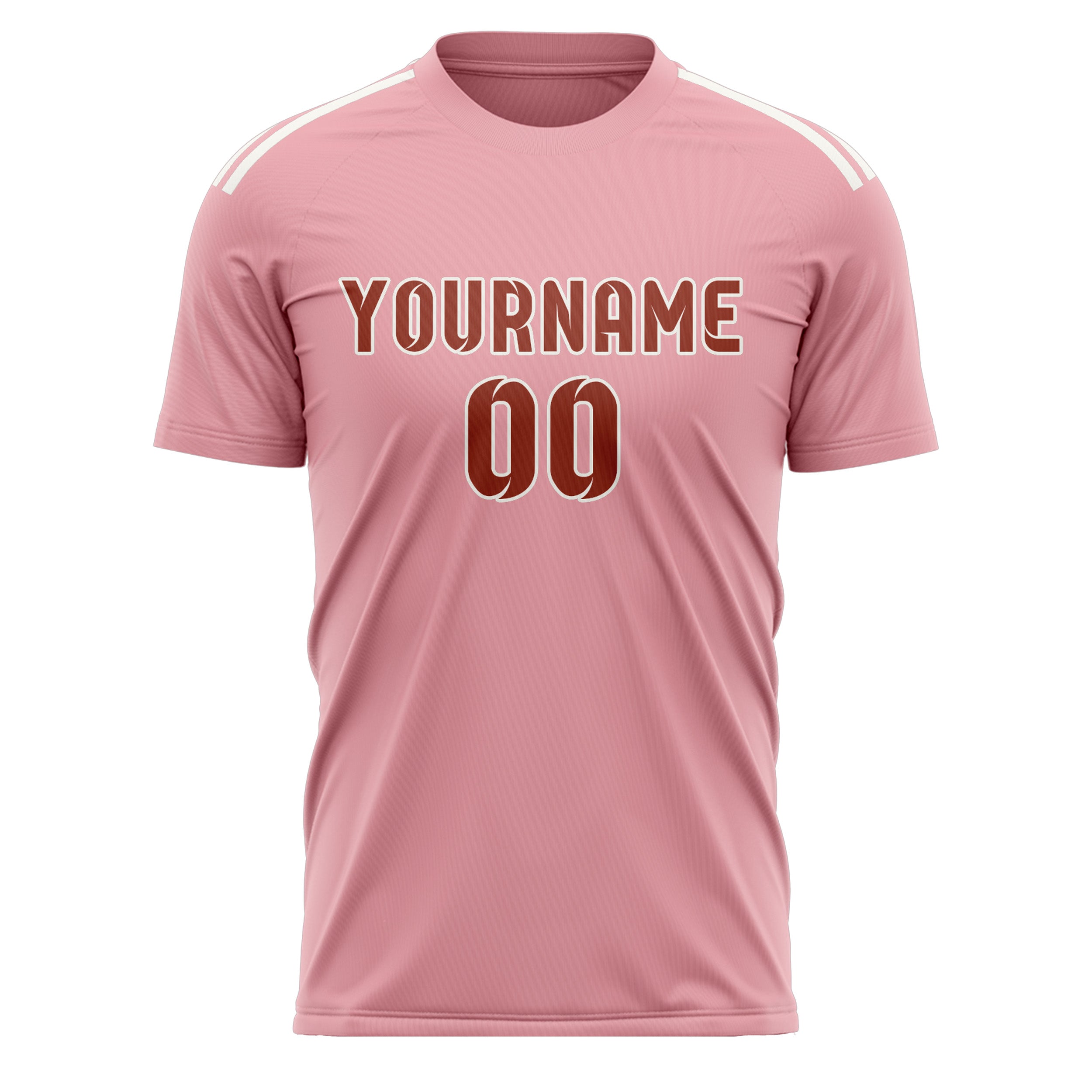 Benutzerdefiniertes Professionelles Rosa Korallenrot Fußballtrikot