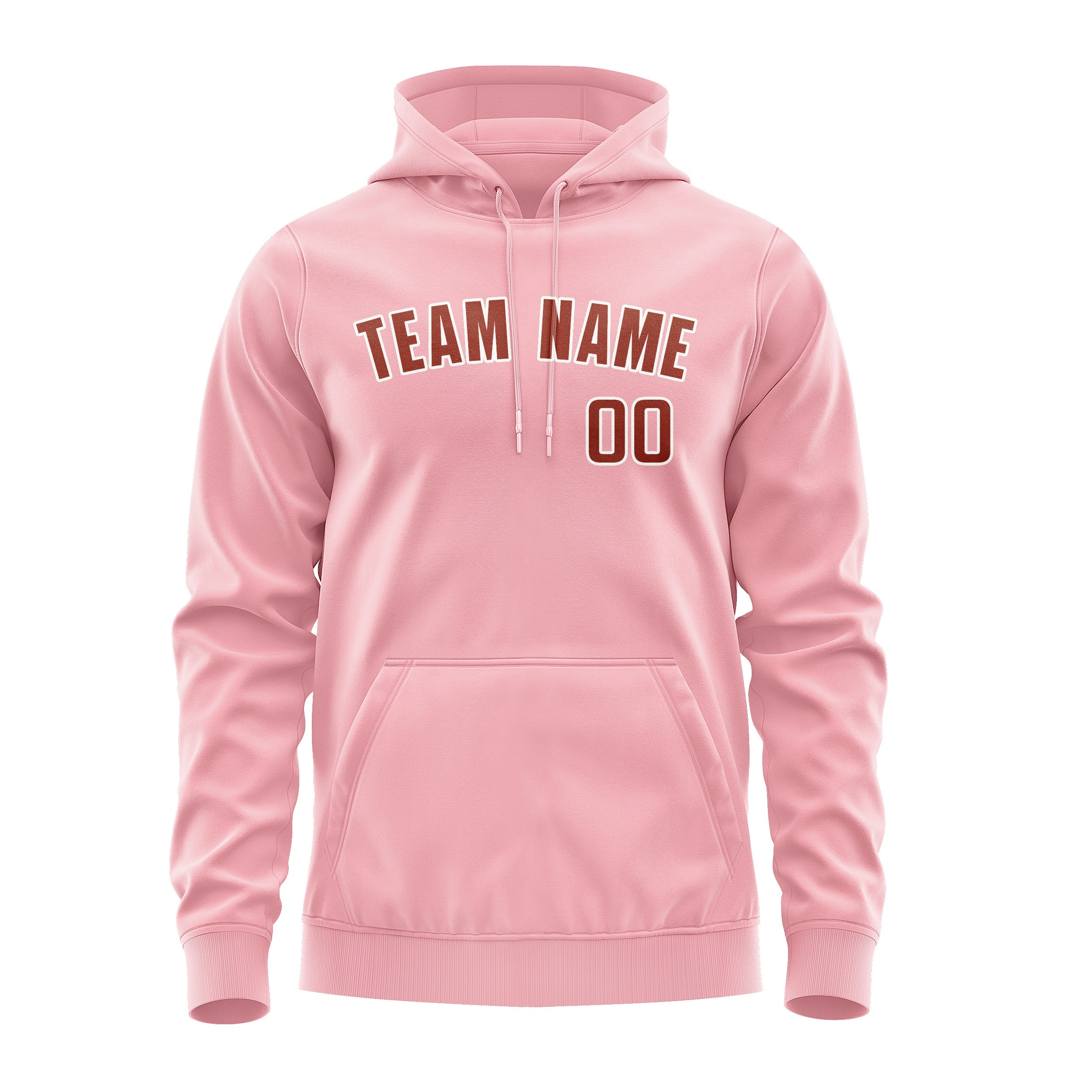 Maßgeschneidertes Rosa Korallenrot Hoodie