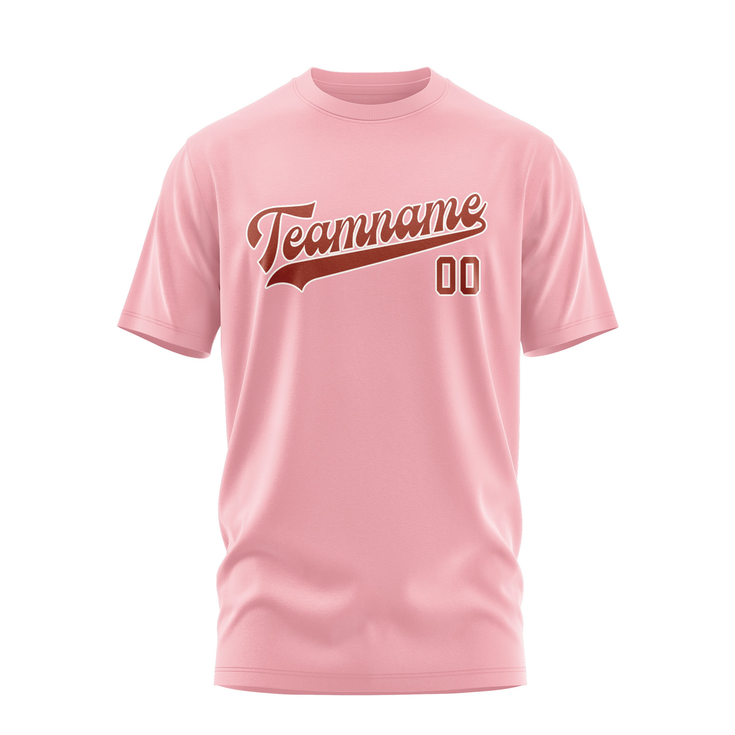 Maßgeschneidertes Rosa Korallenrot T-Shirt