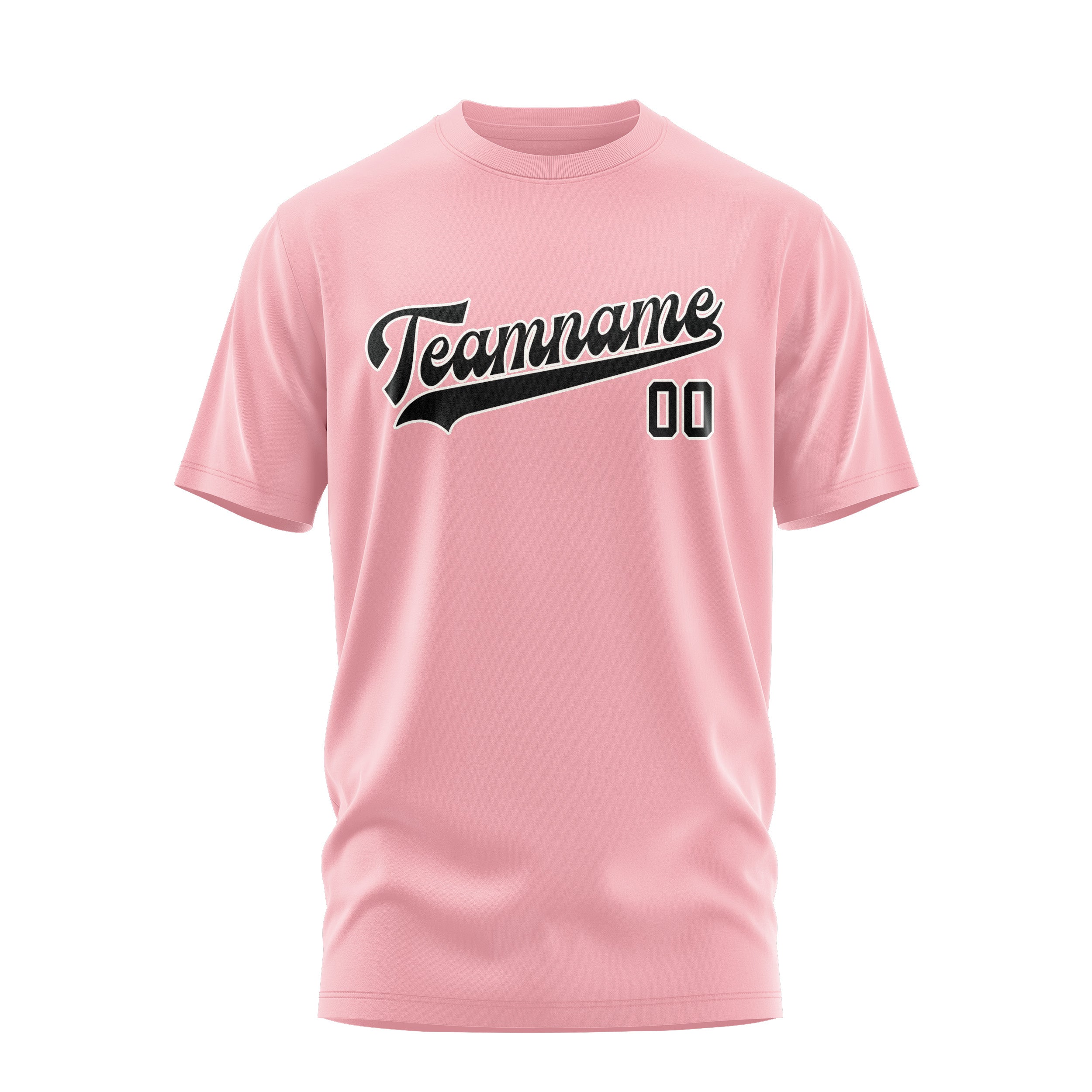 Maßgeschneidertes Rosa Schwarz T-Shirt