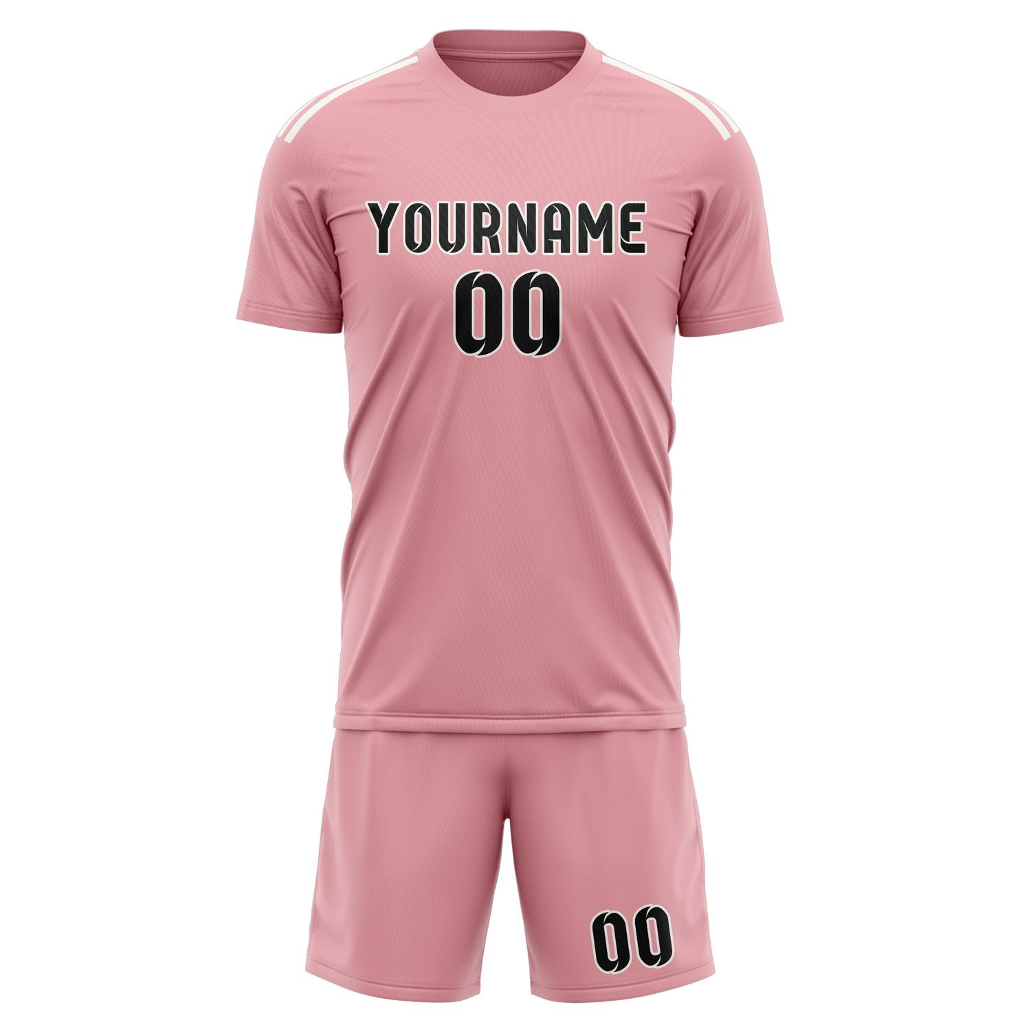 Set di maglie da football rosa e nere personalizzate