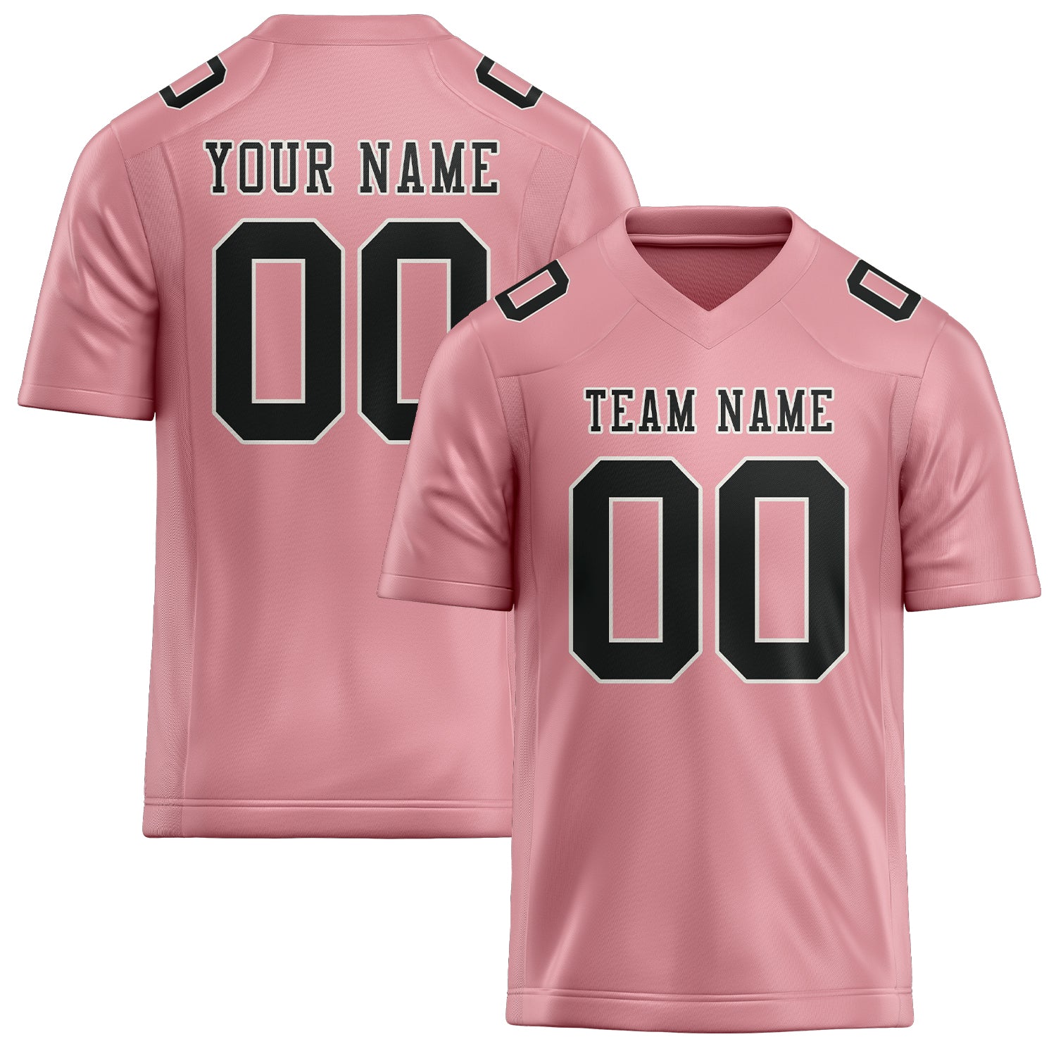 Maßgeschneidertes Professionelles Rosa Schwarz Rugbytrikot