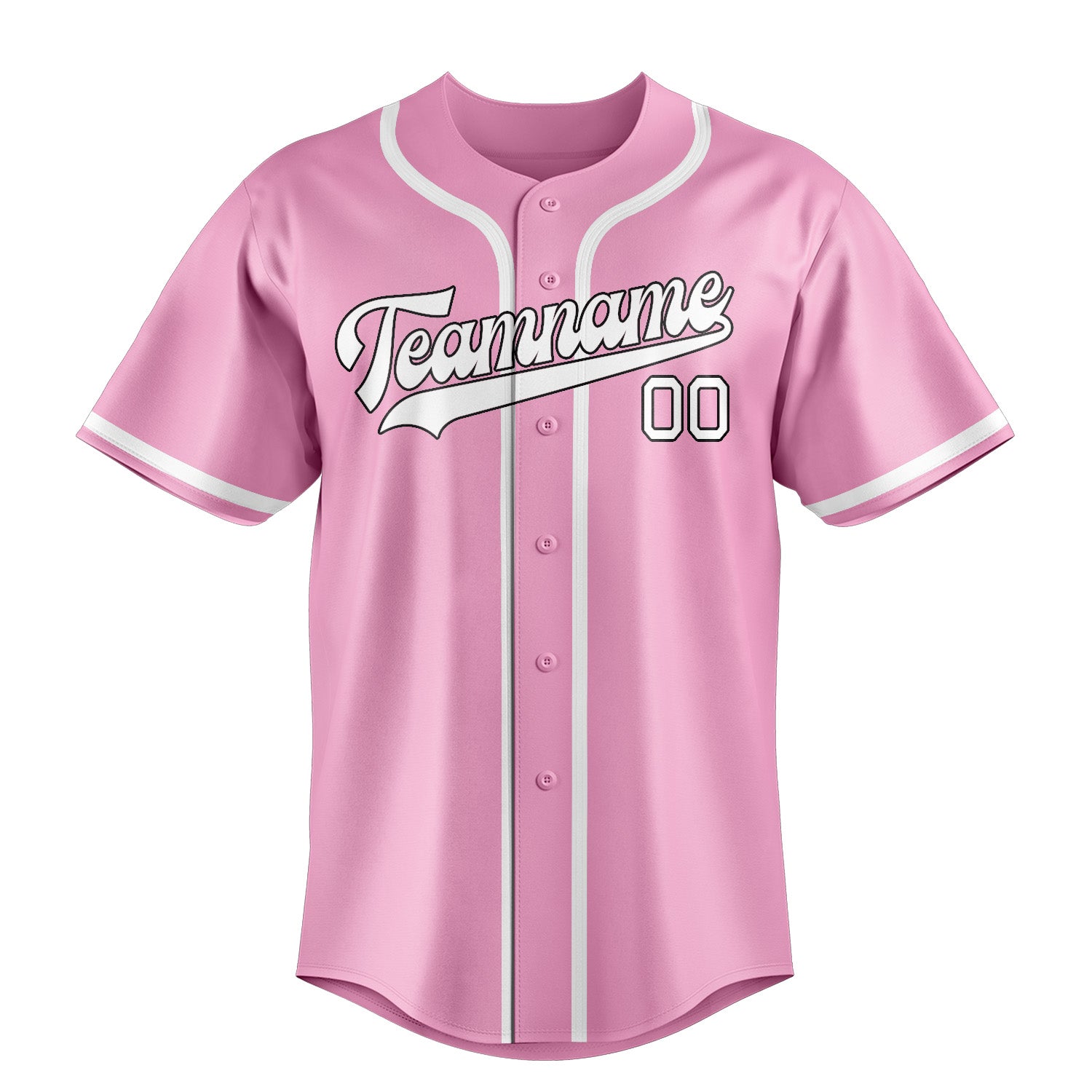 Benutzerdefiniertes Professionelles Rosa Weiß Baseballtrikot