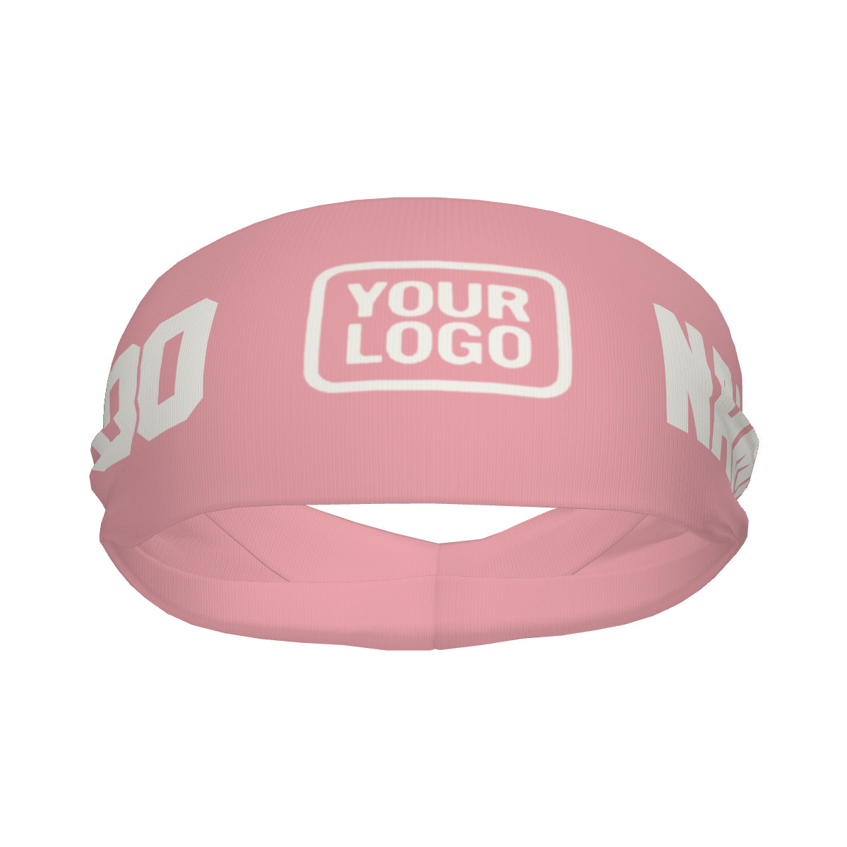 Maßgeschneidertes Rosa Weiß Sport Stirnband