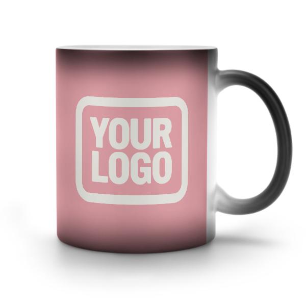 Maßgeschneidertes Rosa Weiß Magischer Becher