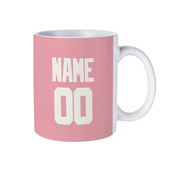 Tazza bianca rosa personalizzata