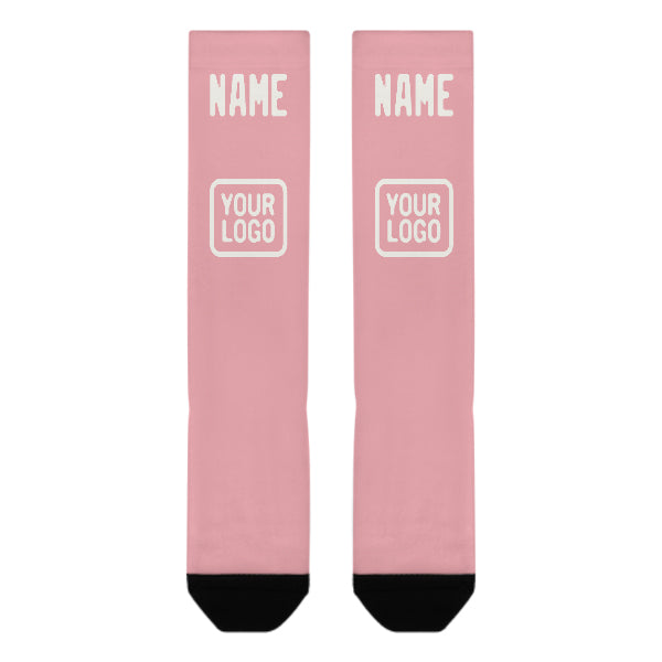 Maßgeschneidertes Rosa Weiß Kniestrümpfe