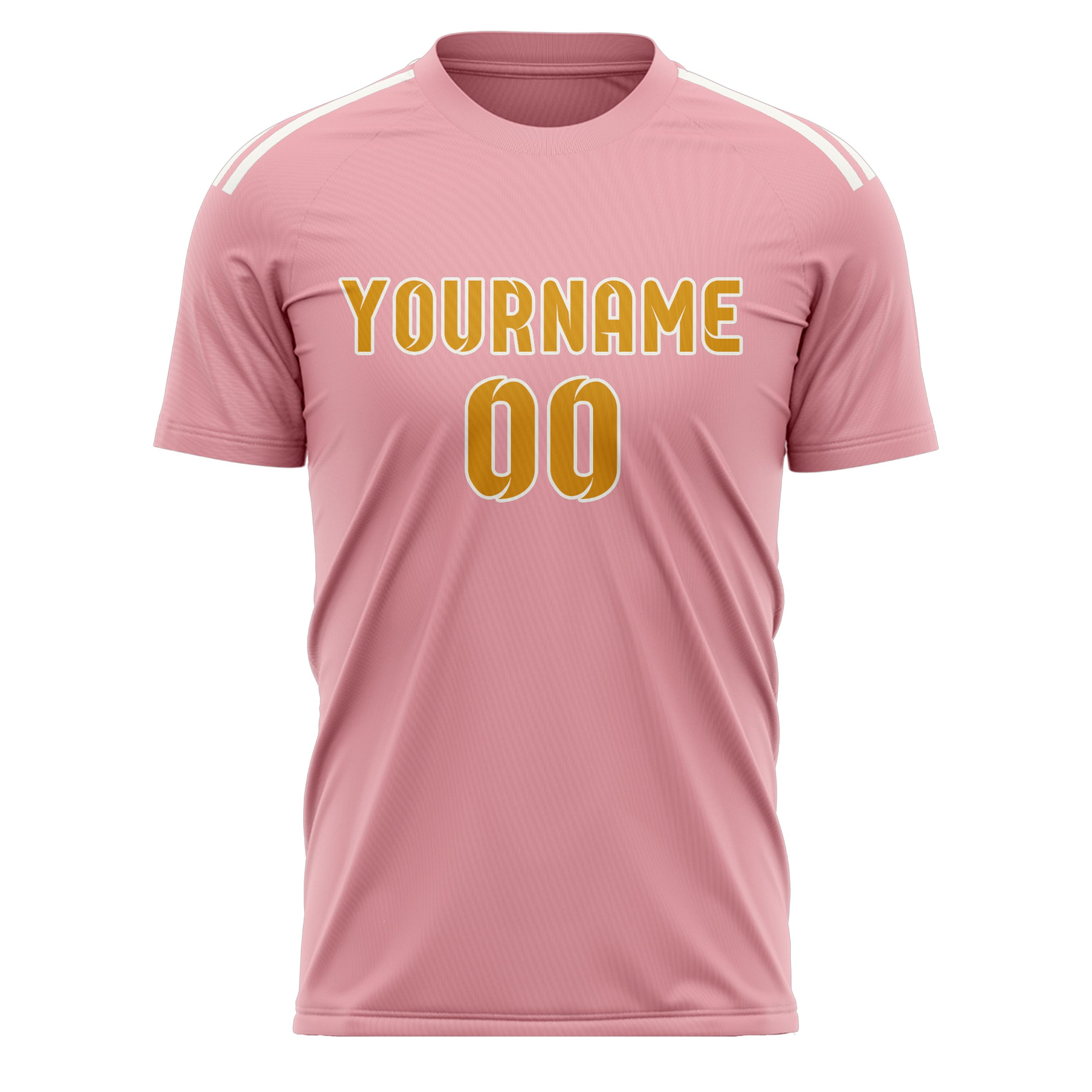 Benutzerdefiniertes Professionelles Rosa Gelb Fußballtrikot
