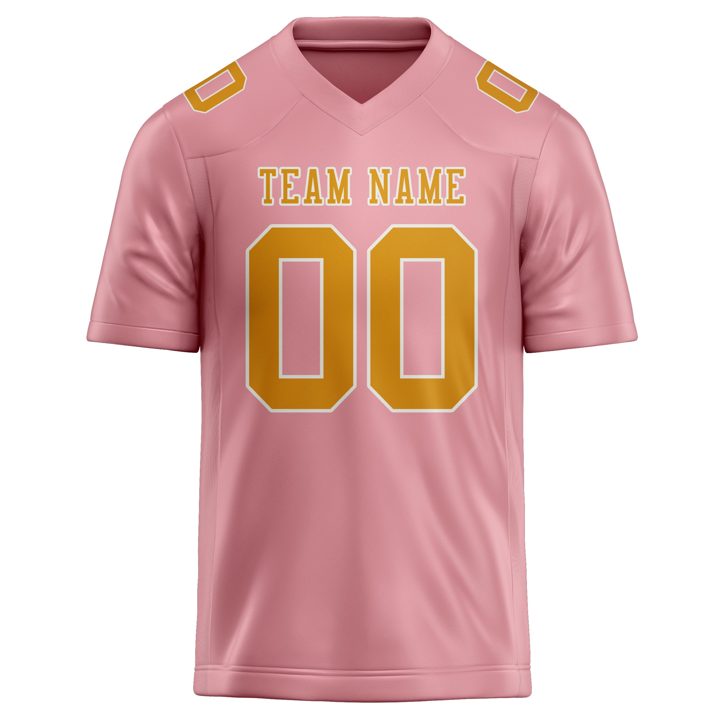 Maßgeschneidertes Professionelles Rosa Gelb Rugbytrikot