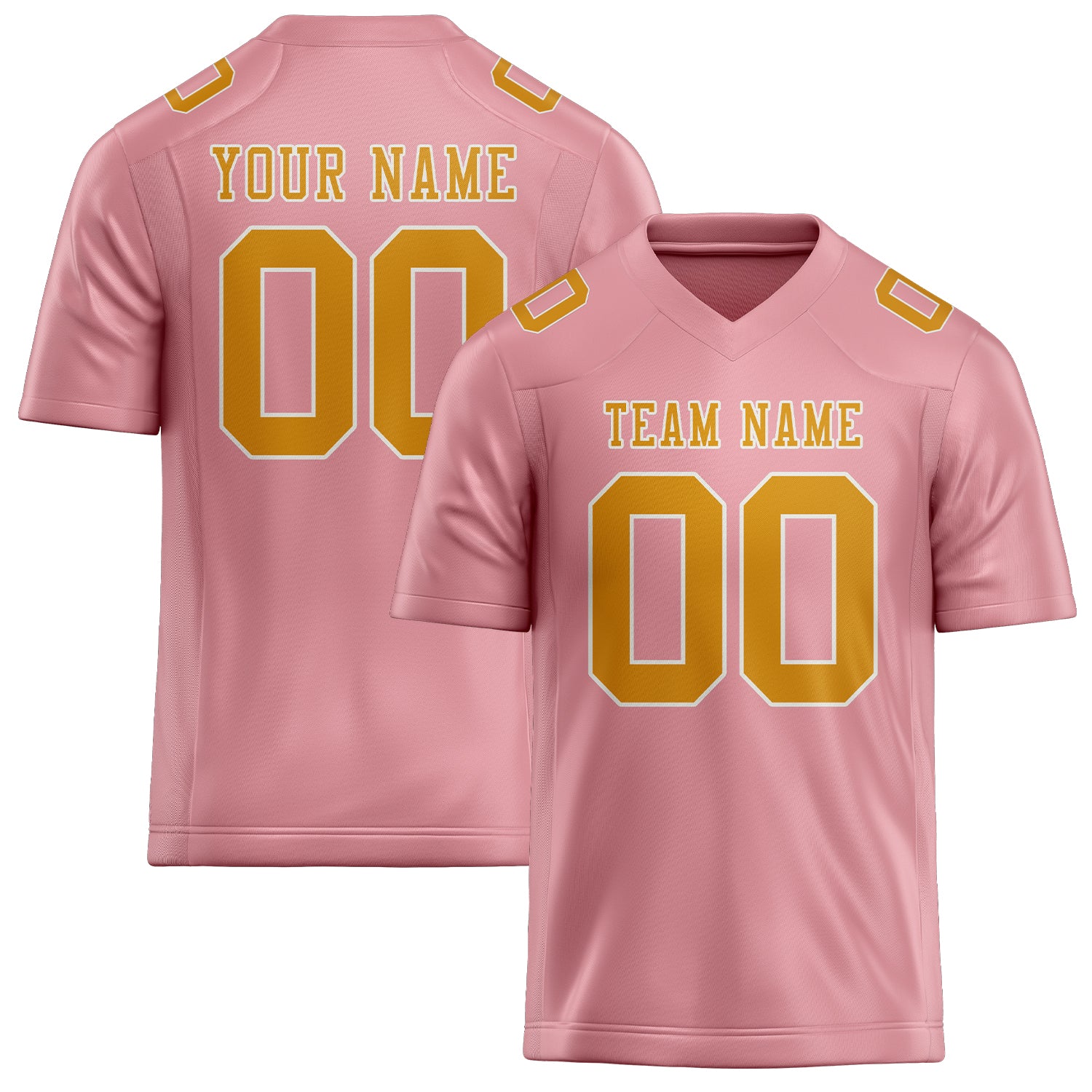 Maßgeschneidertes Professionelles Rosa Gelb Rugbytrikot