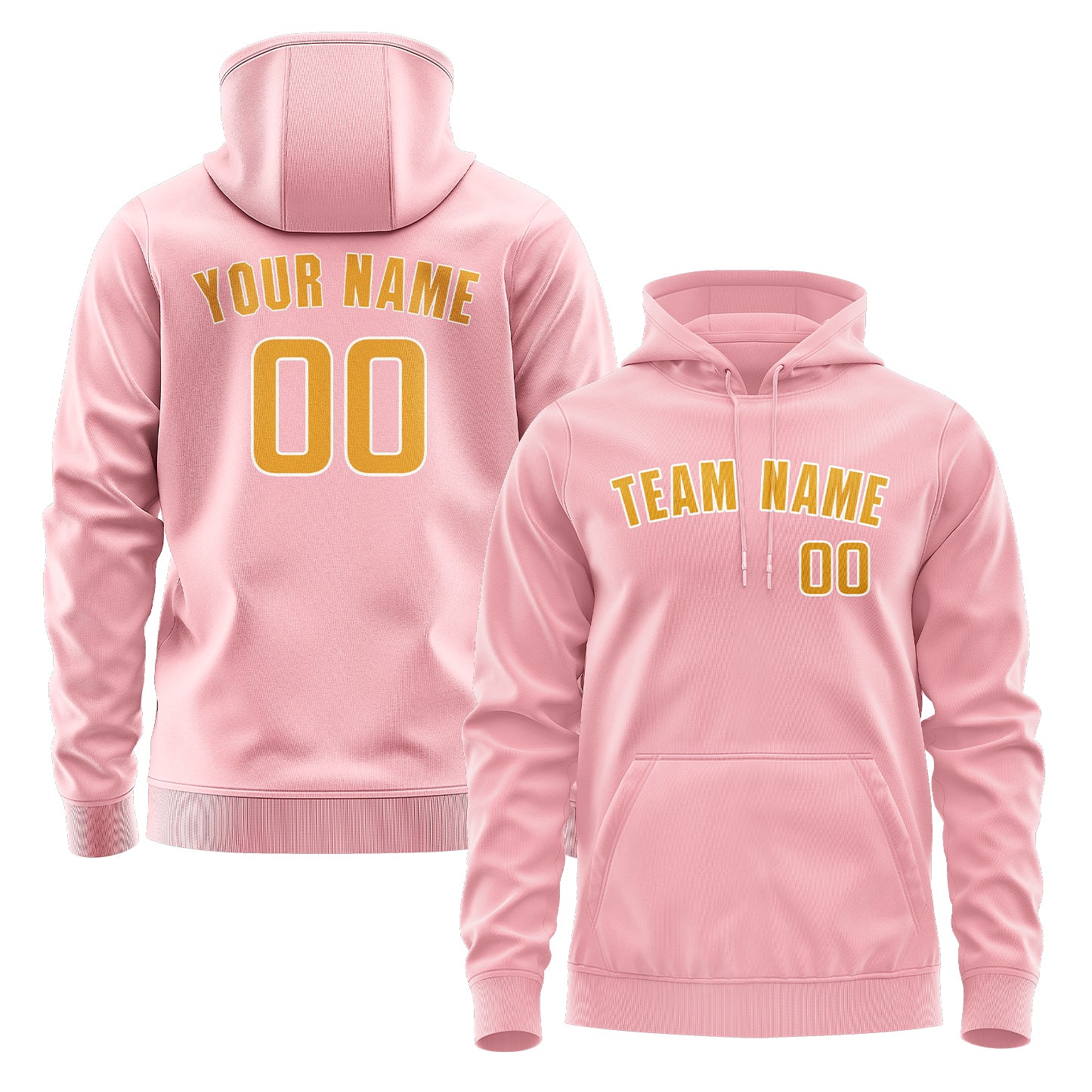 Maßgeschneidertes Rosa Gelb Hoodie