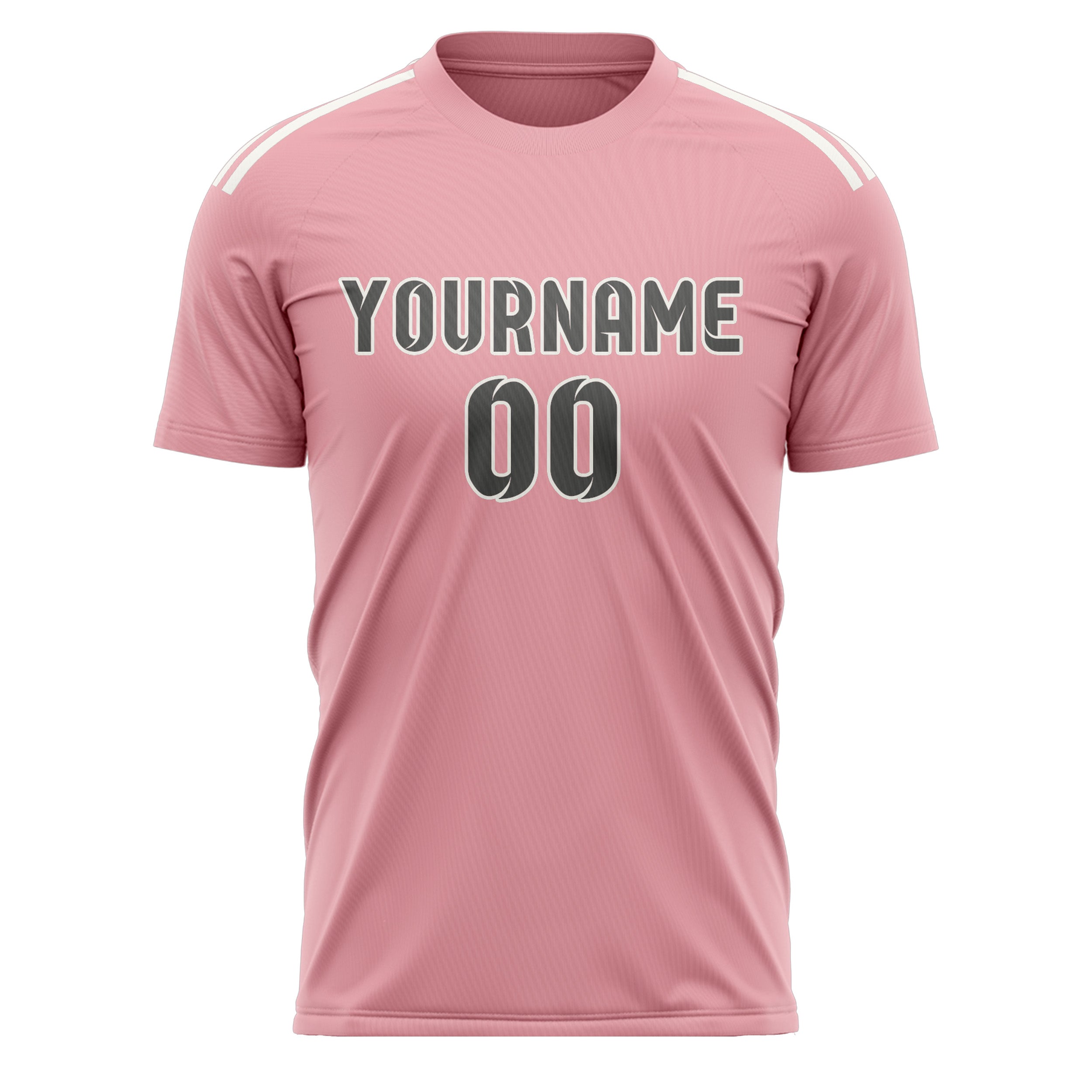 Benutzerdefiniertes Professionelles Rosa Dunkelgrau Fußballtrikot