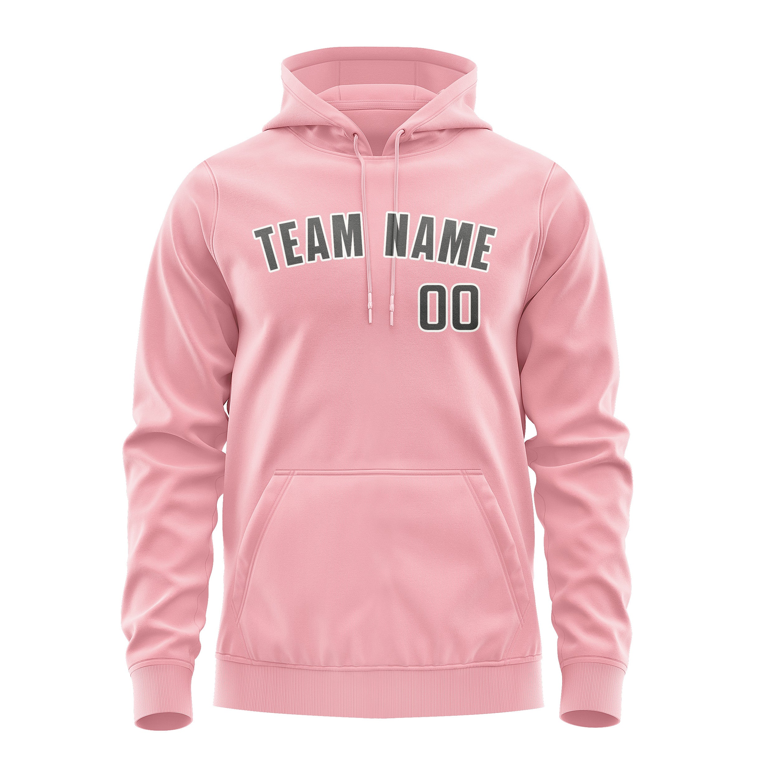 Maßgeschneidertes Rosa Dunkelgrau Hoodie