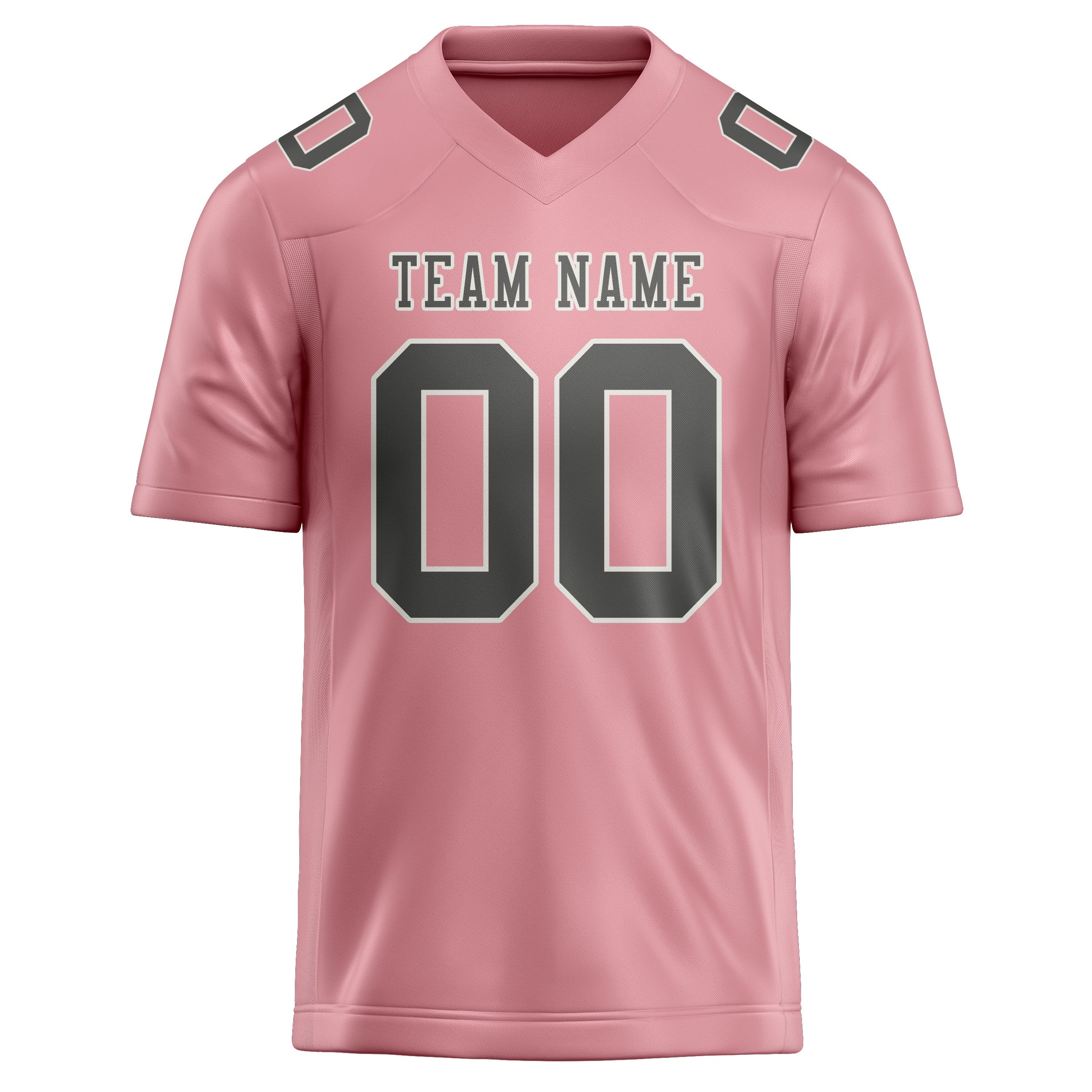Maßgeschneidertes Professionelles Rosa Dunkelgrau Rugbytrikot
