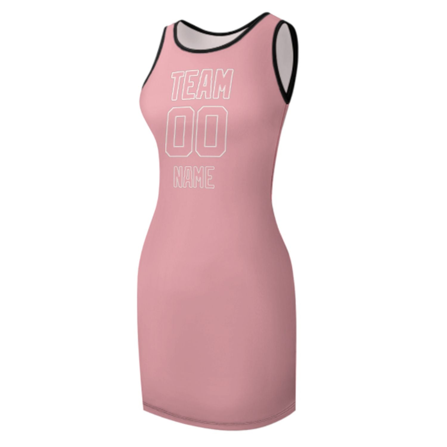 Maßgeschneidertes Rosa Rosa Ärmelloses Trägerkleid