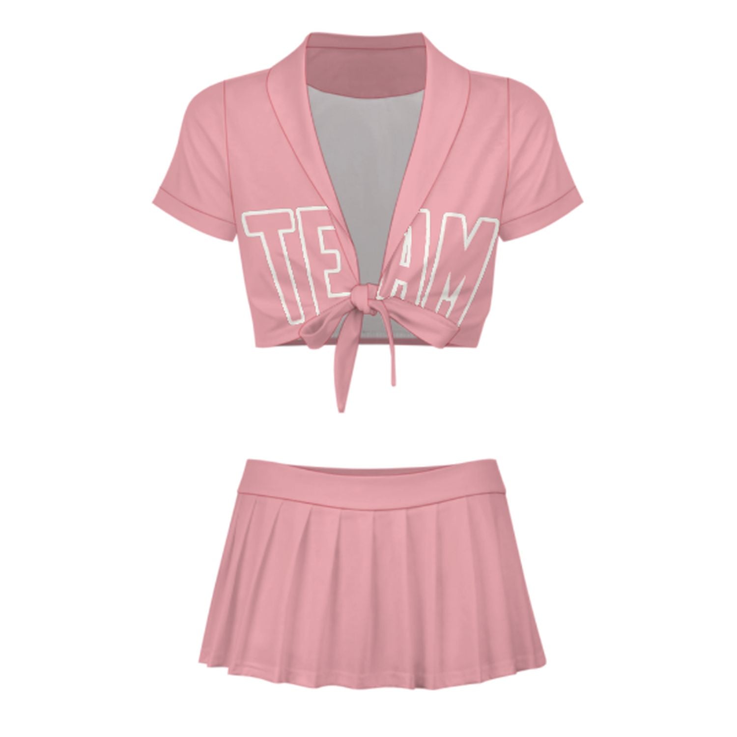 Maßgeschneidertes Rosa Rosa Cheerleader Outfit Set
