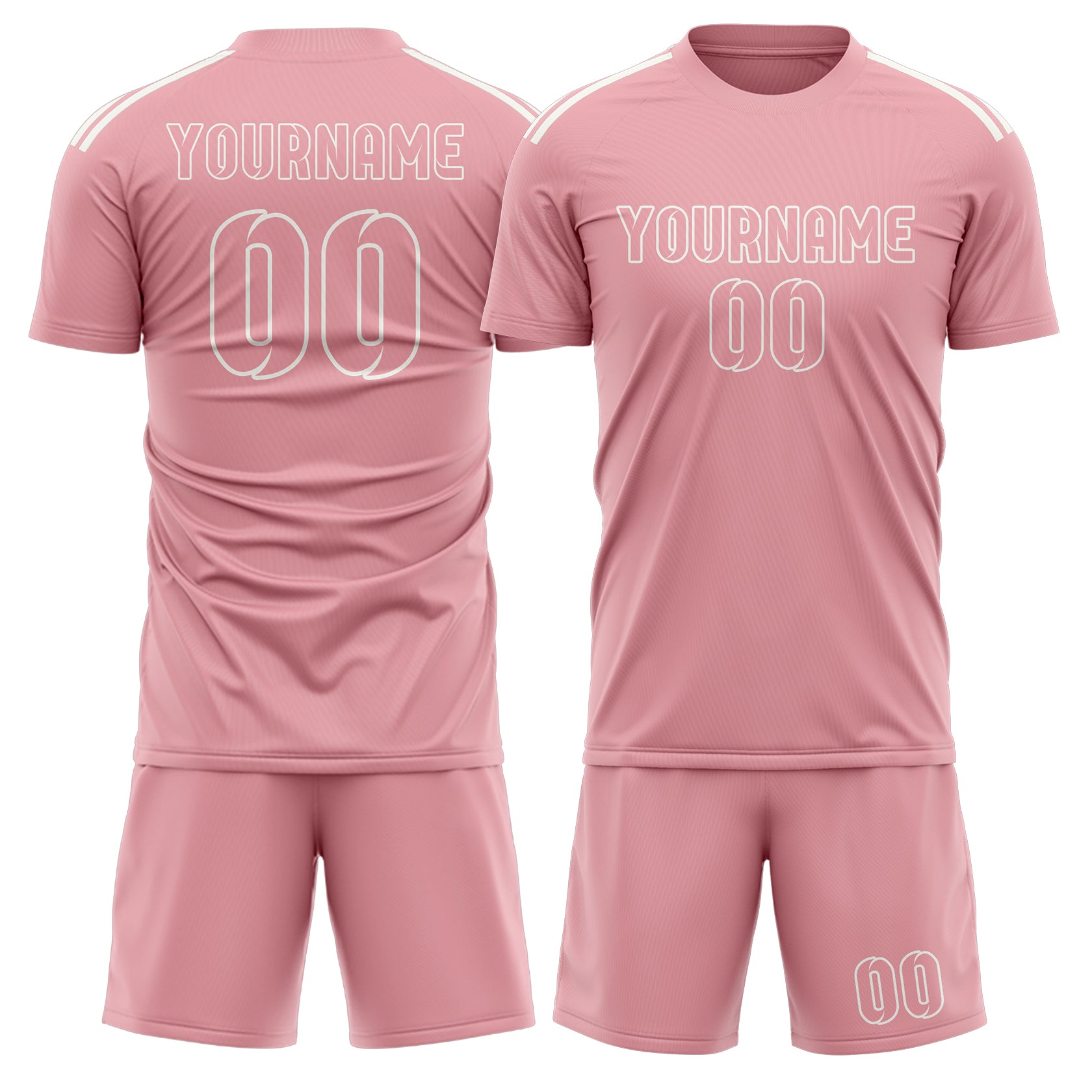 Set di maglie da calcio rosa professionali personalizzate
