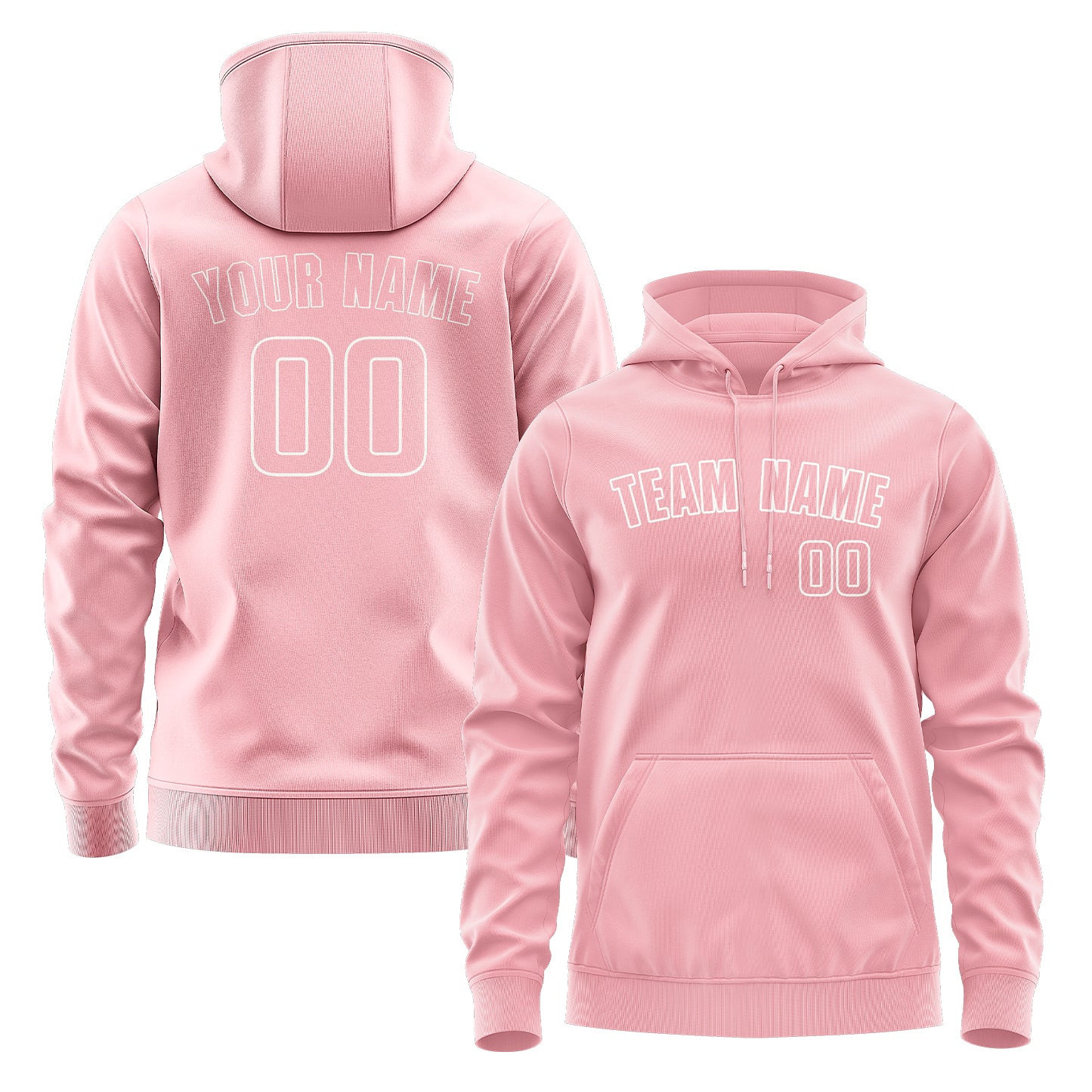 Maßgeschneidertes Rosa Rosa Hoodie