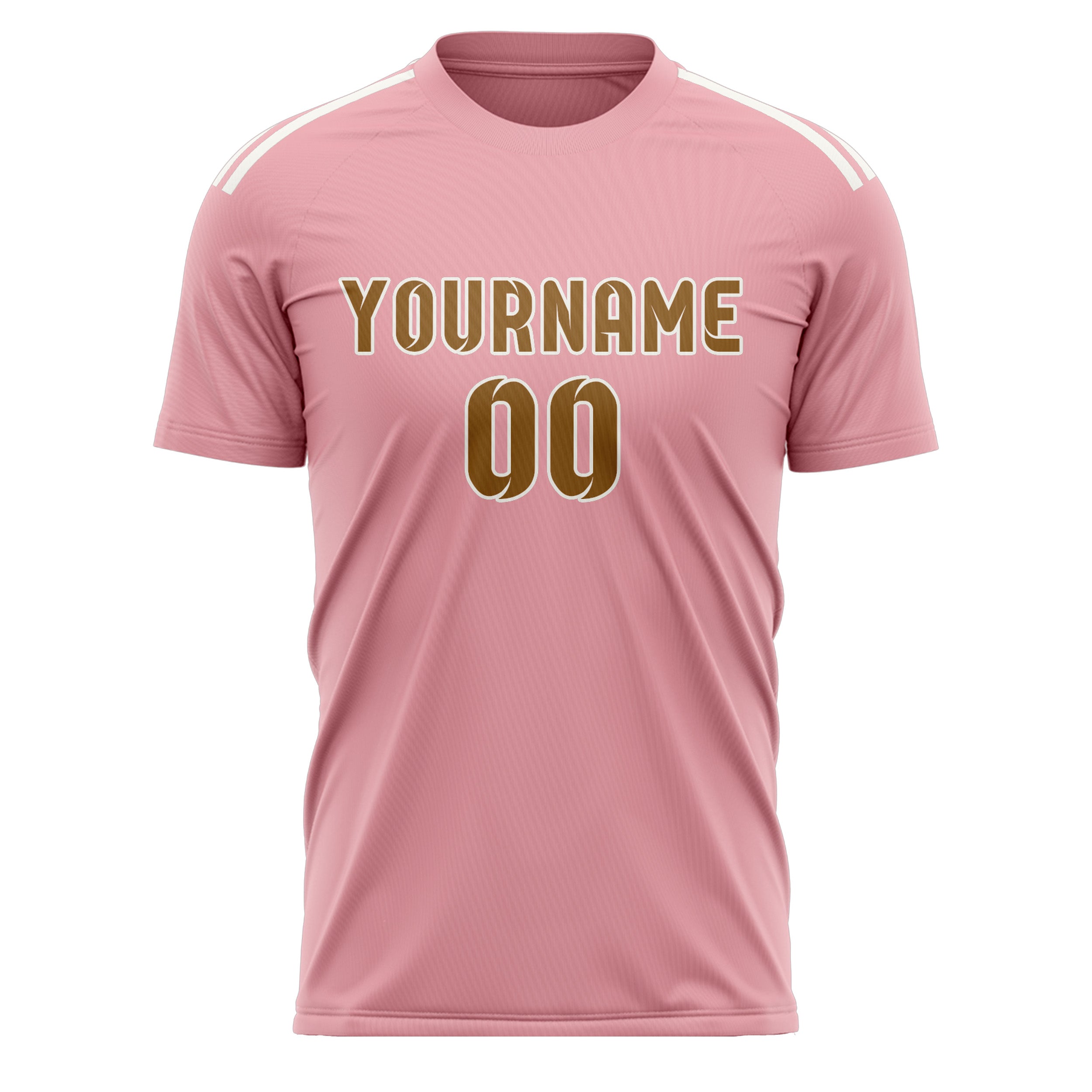 Benutzerdefiniertes Professionelles Rosa Khaki Fußballtrikot