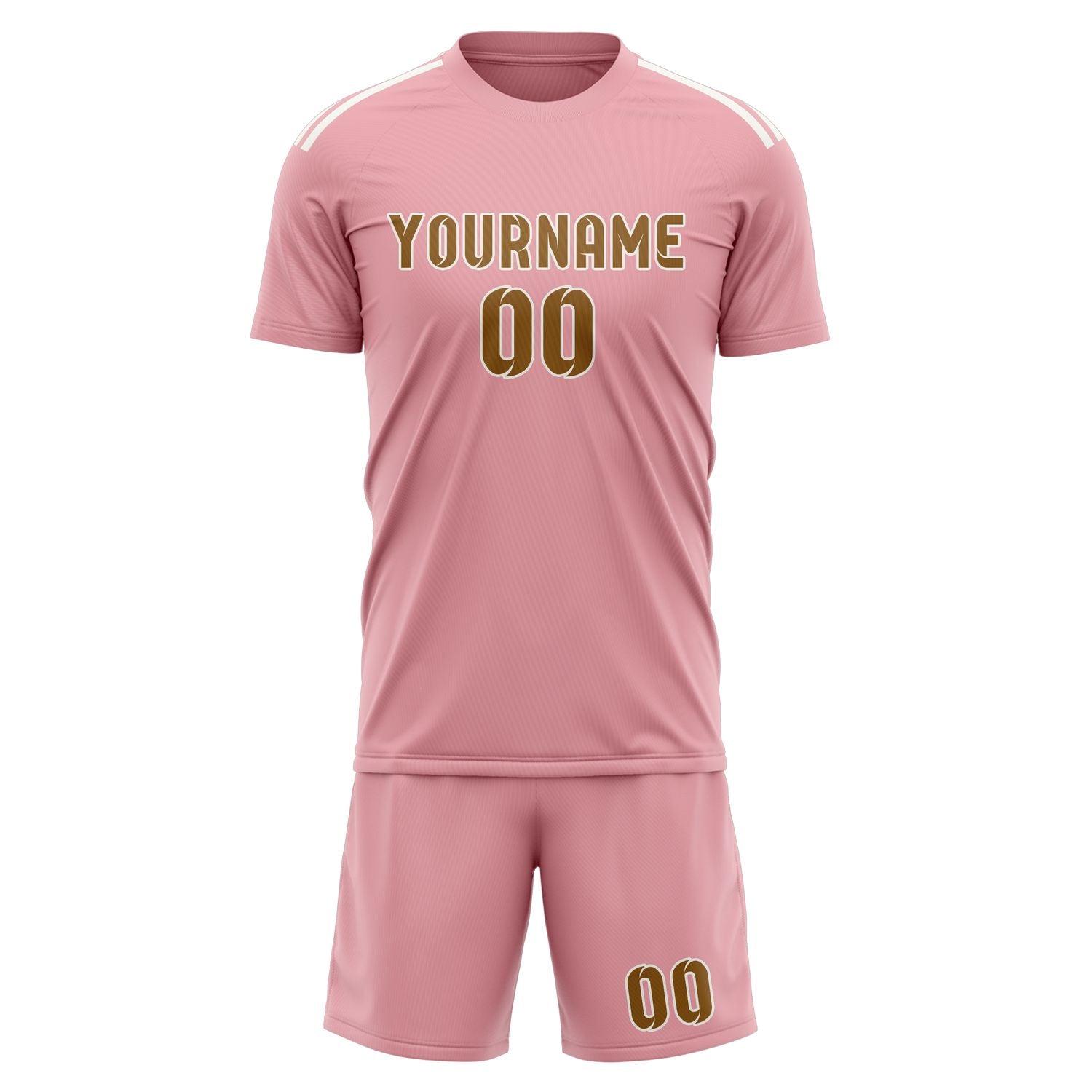 Set di maglie da football personalizzate rosa e cachi professionali