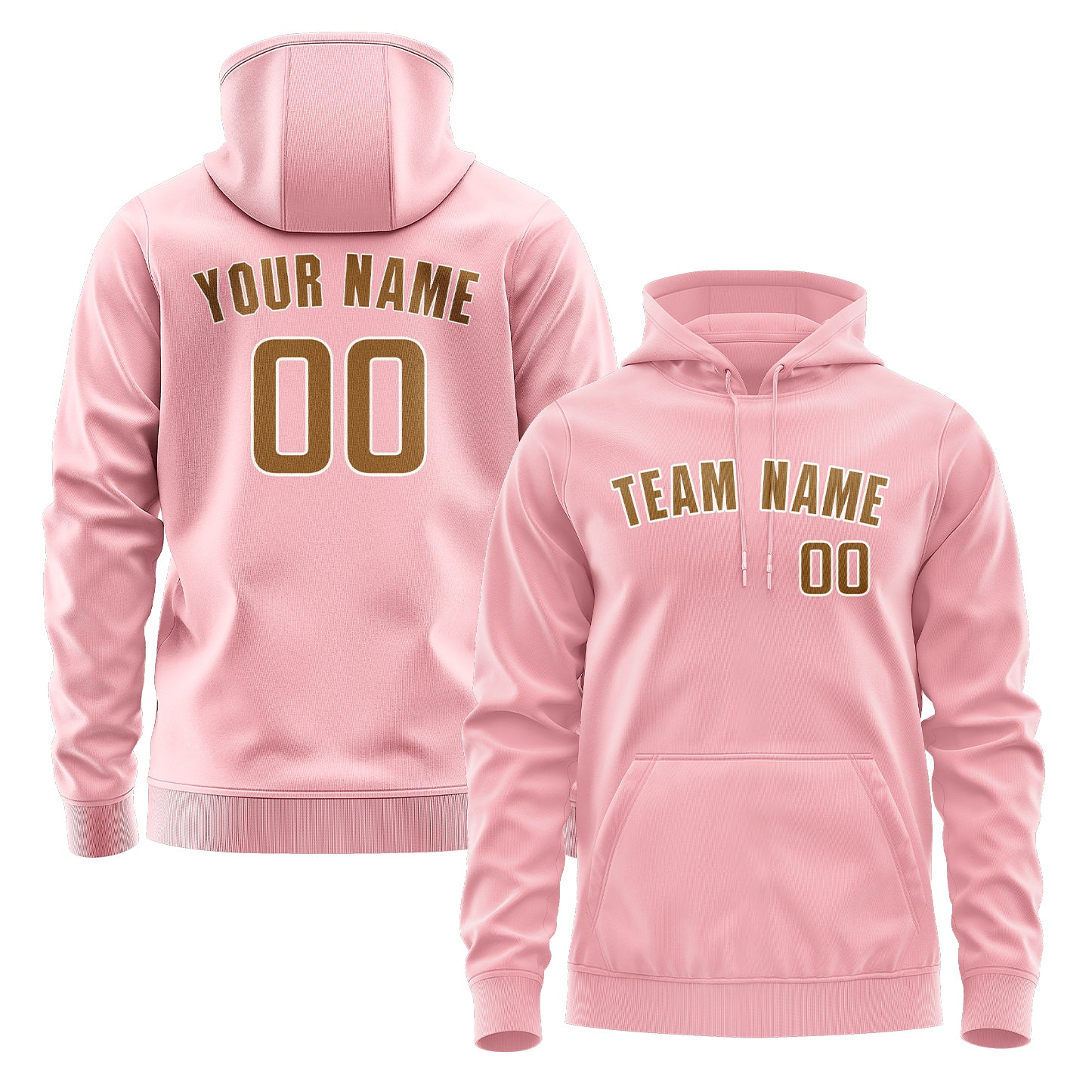 Maßgeschneidertes Rosa Khaki Hoodie