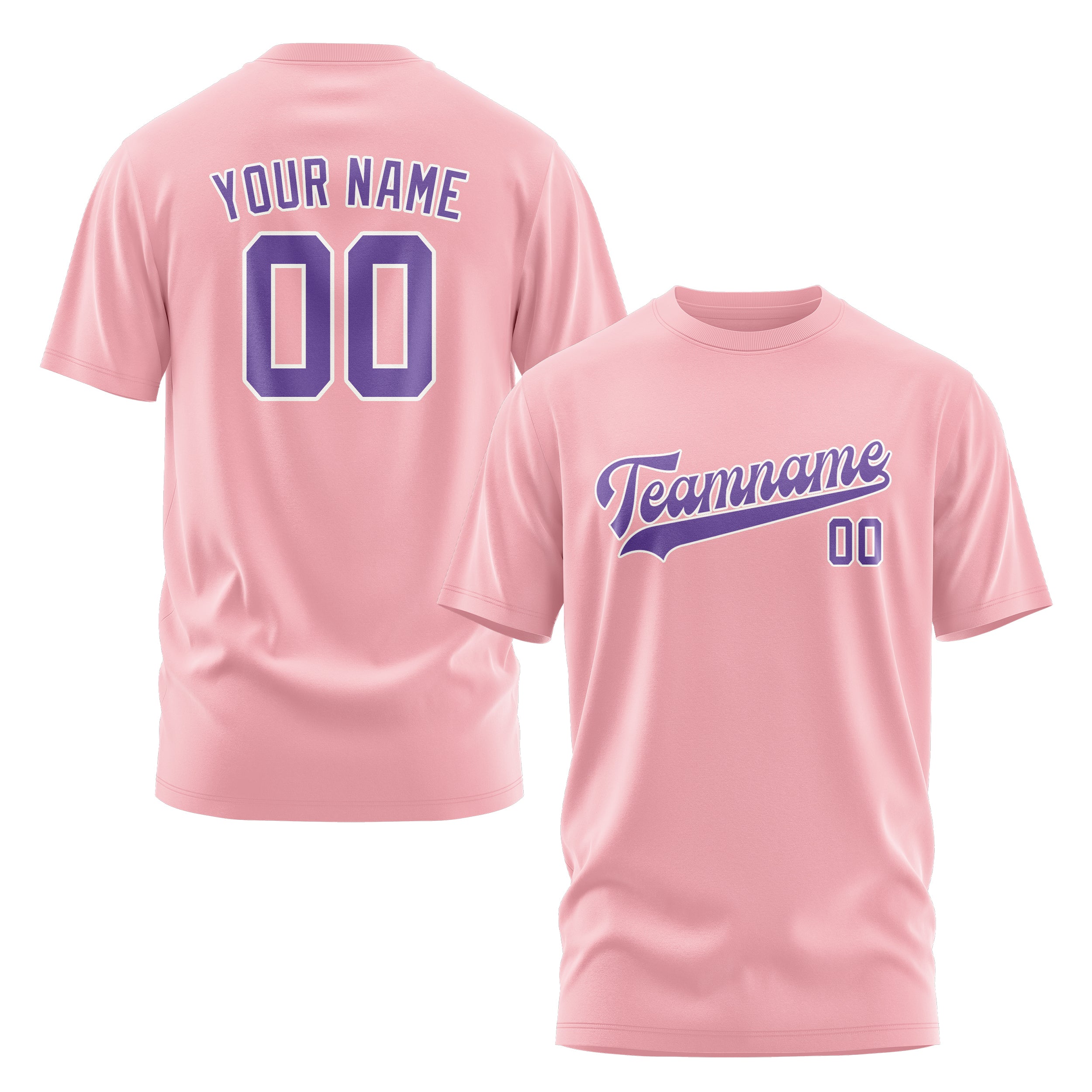 Maßgeschneidertes Rosa Lavendel T-Shirt