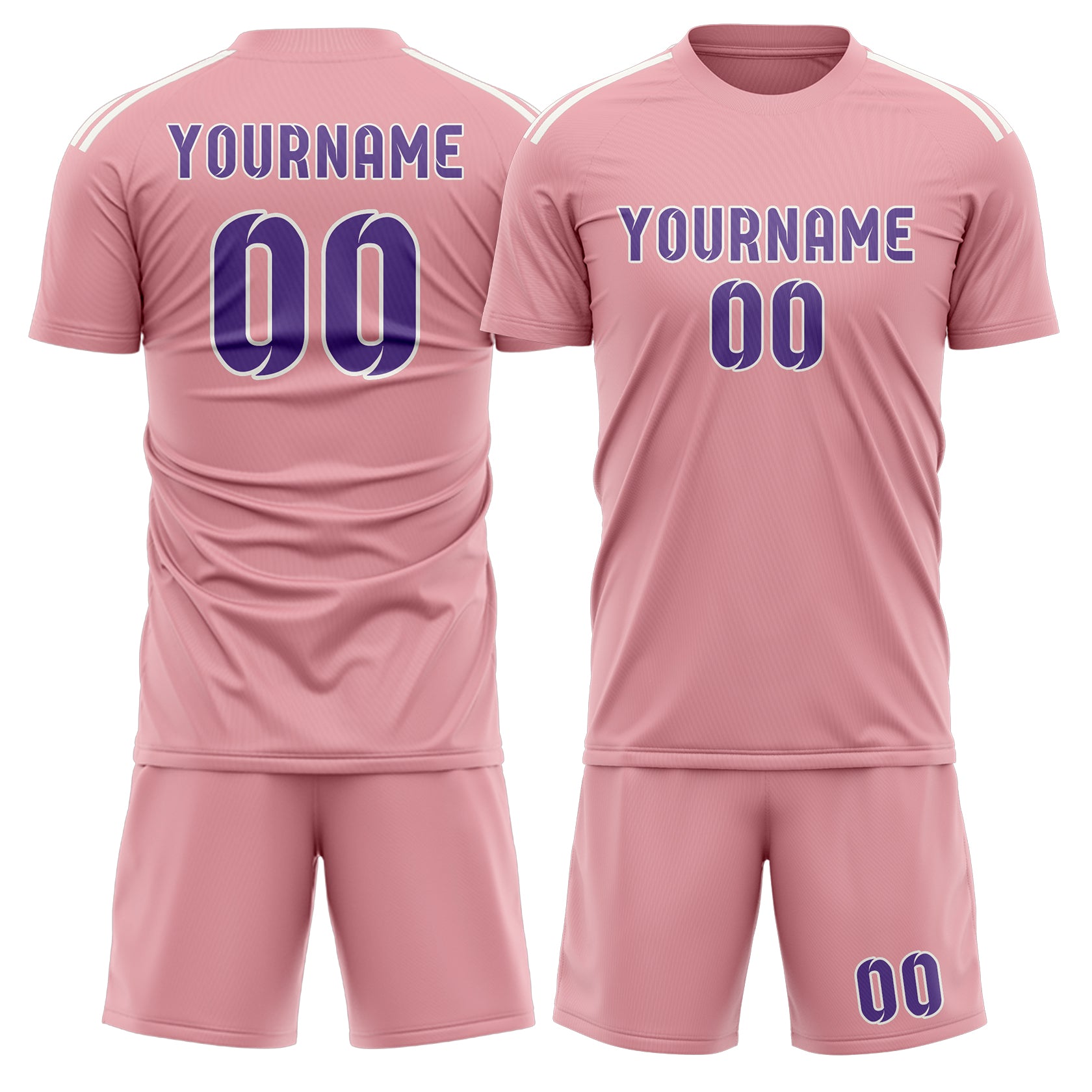 Kit da football professionale rosa lavanda personalizzato