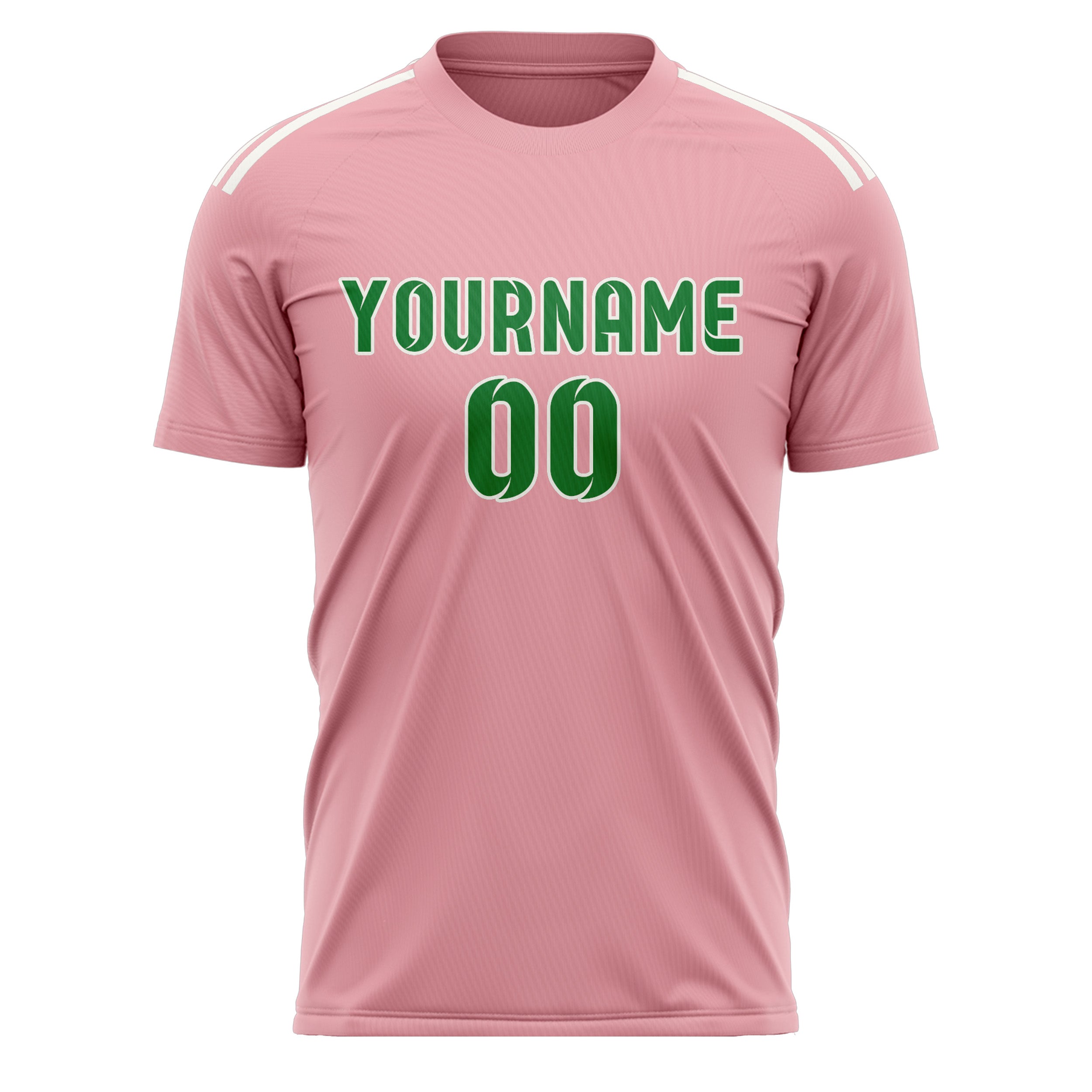 Benutzerdefiniertes Professionelles Rosa Smaragdgrün Fußballtrikot