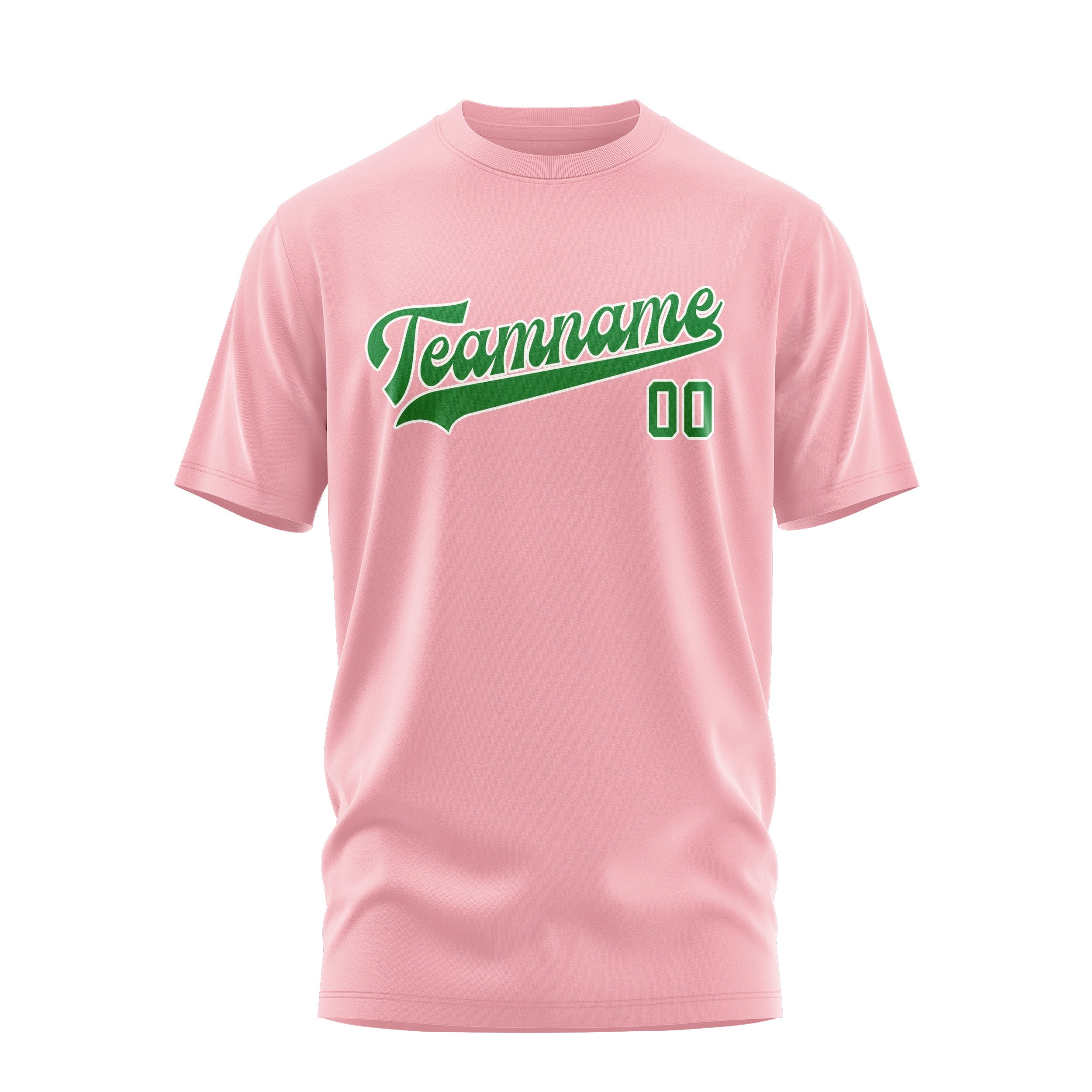 Maßgeschneidertes Rosa Smaragdgrün T-Shirt