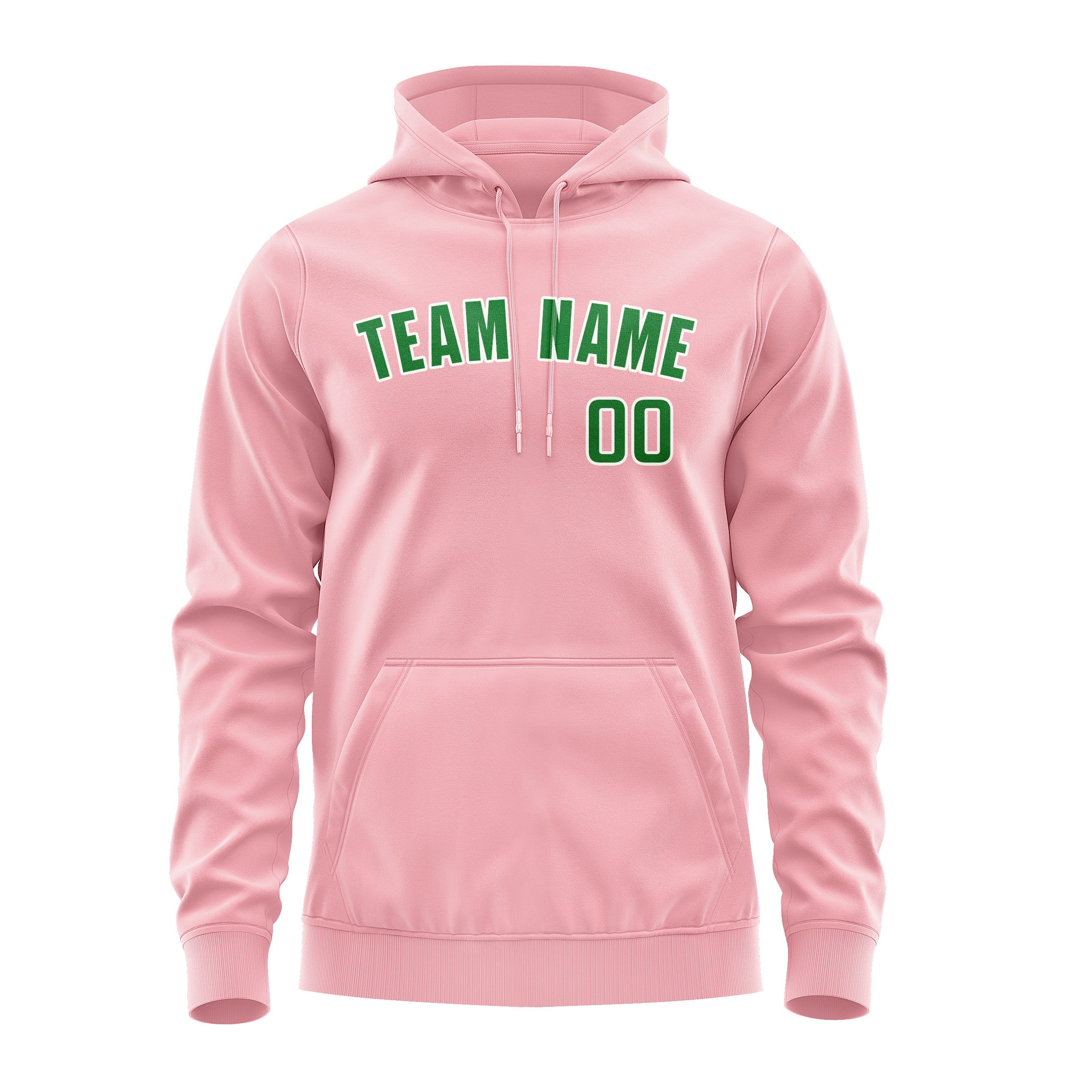 Maßgeschneidertes Rosa Smaragdgrün Hoodie