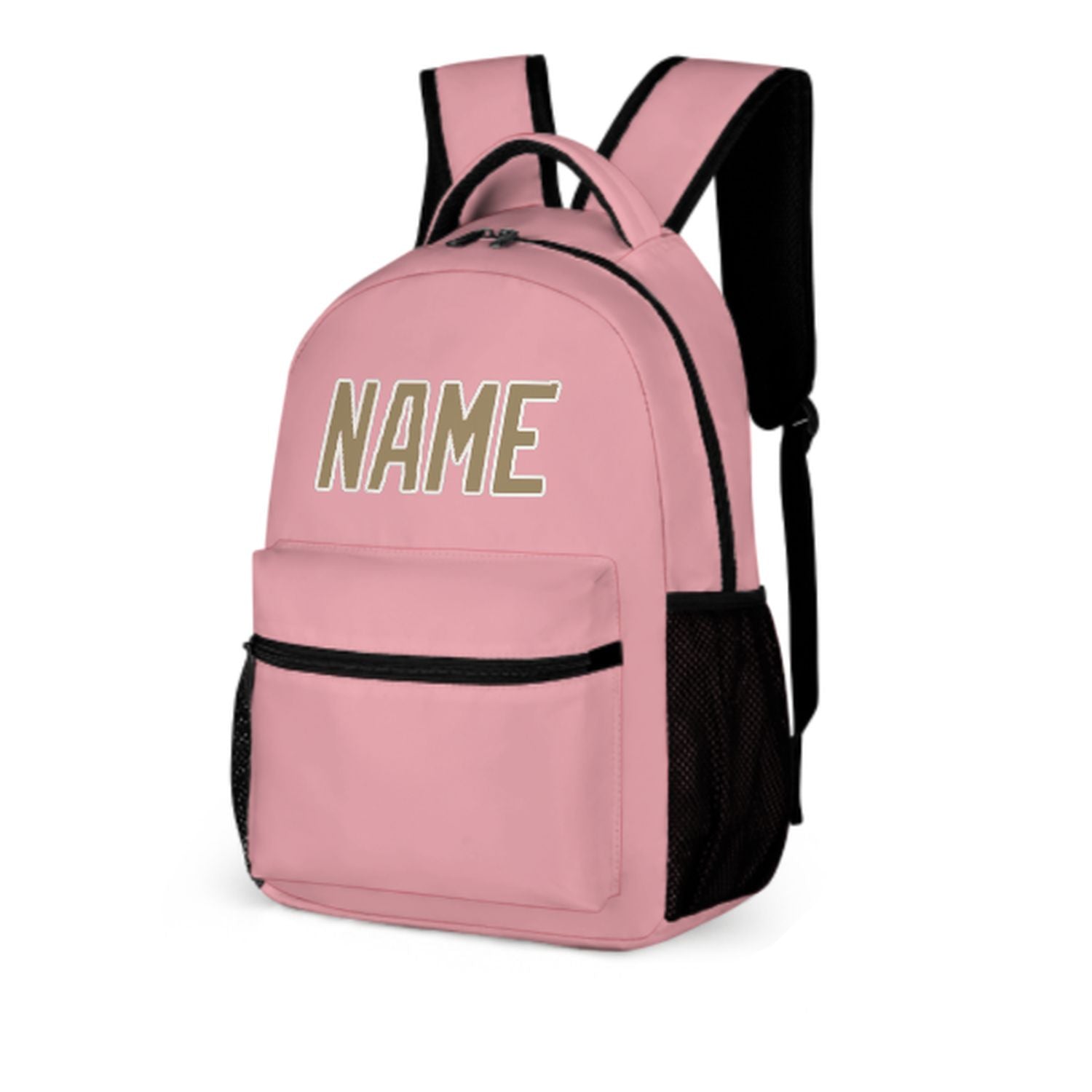Maßgeschneidertes Rosa Hellkhaki Kinderrucksack