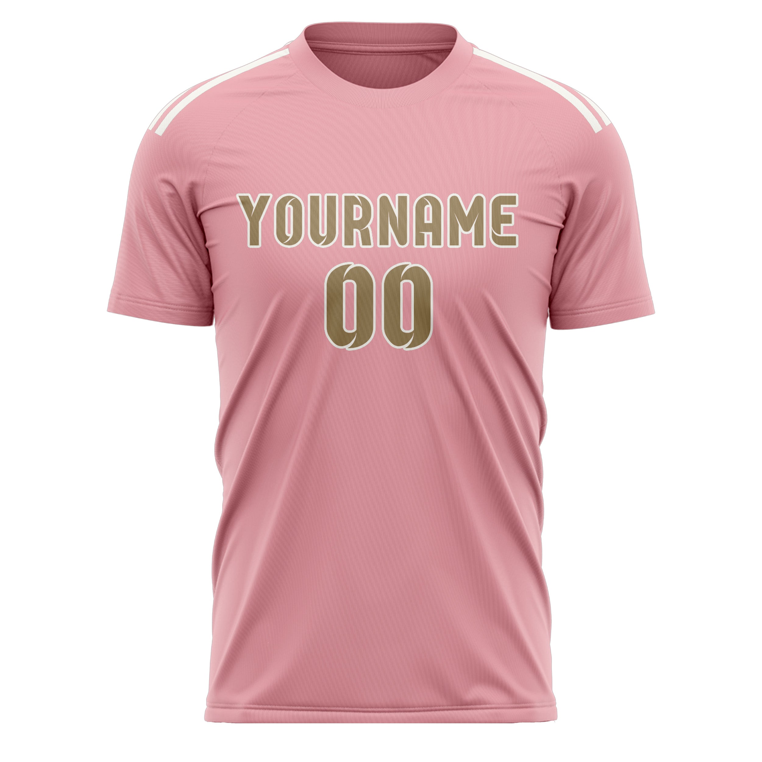 Benutzerdefiniertes Professionelles Rosa Hellkhaki Fußballtrikot