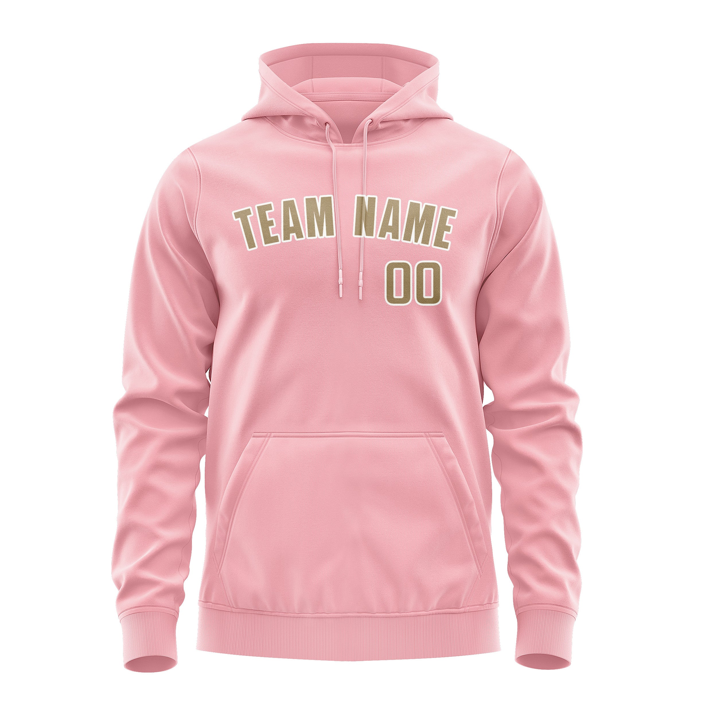 Maßgeschneidertes Rosa Hellkhaki Hoodie
