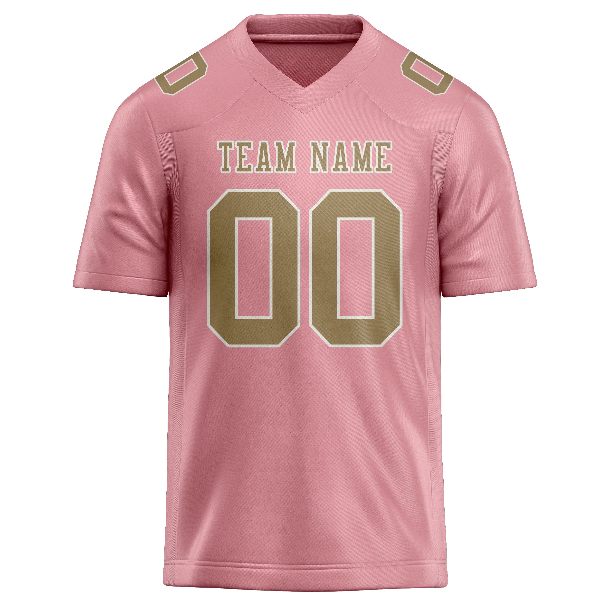 Maßgeschneidertes Professionelles Rosa Hellkhaki Rugbytrikot