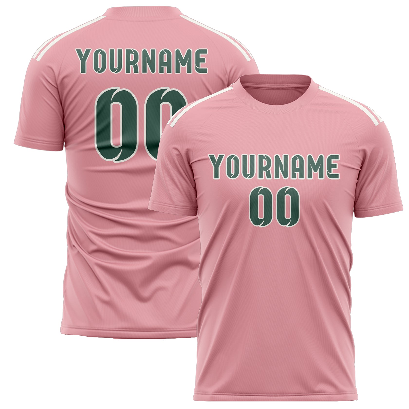 Benutzerdefiniertes Professionelles Rosa Blaugrün Fußballtrikot