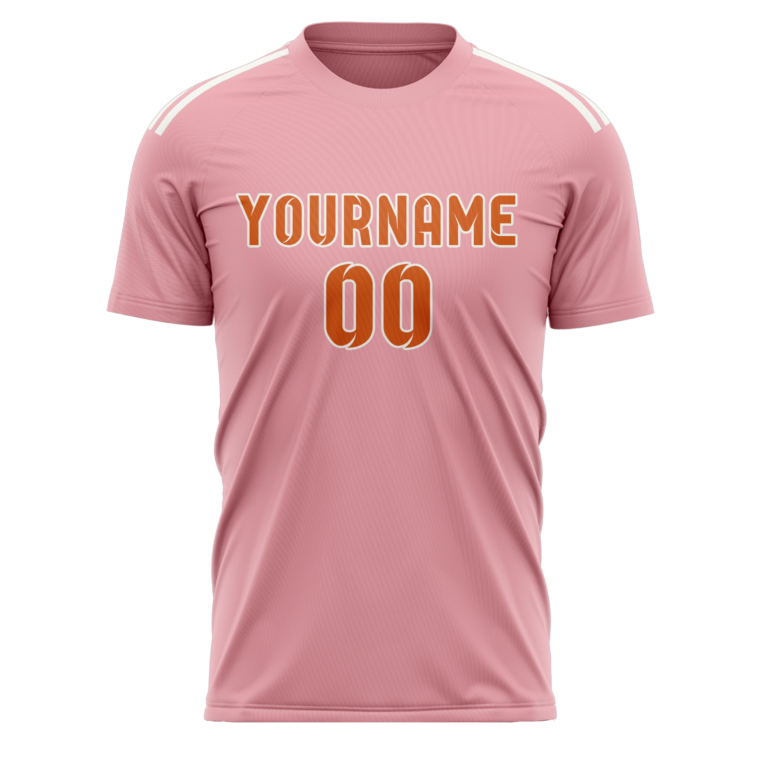 Benutzerdefiniertes Professionelles Rosa Orange Fußballtrikot