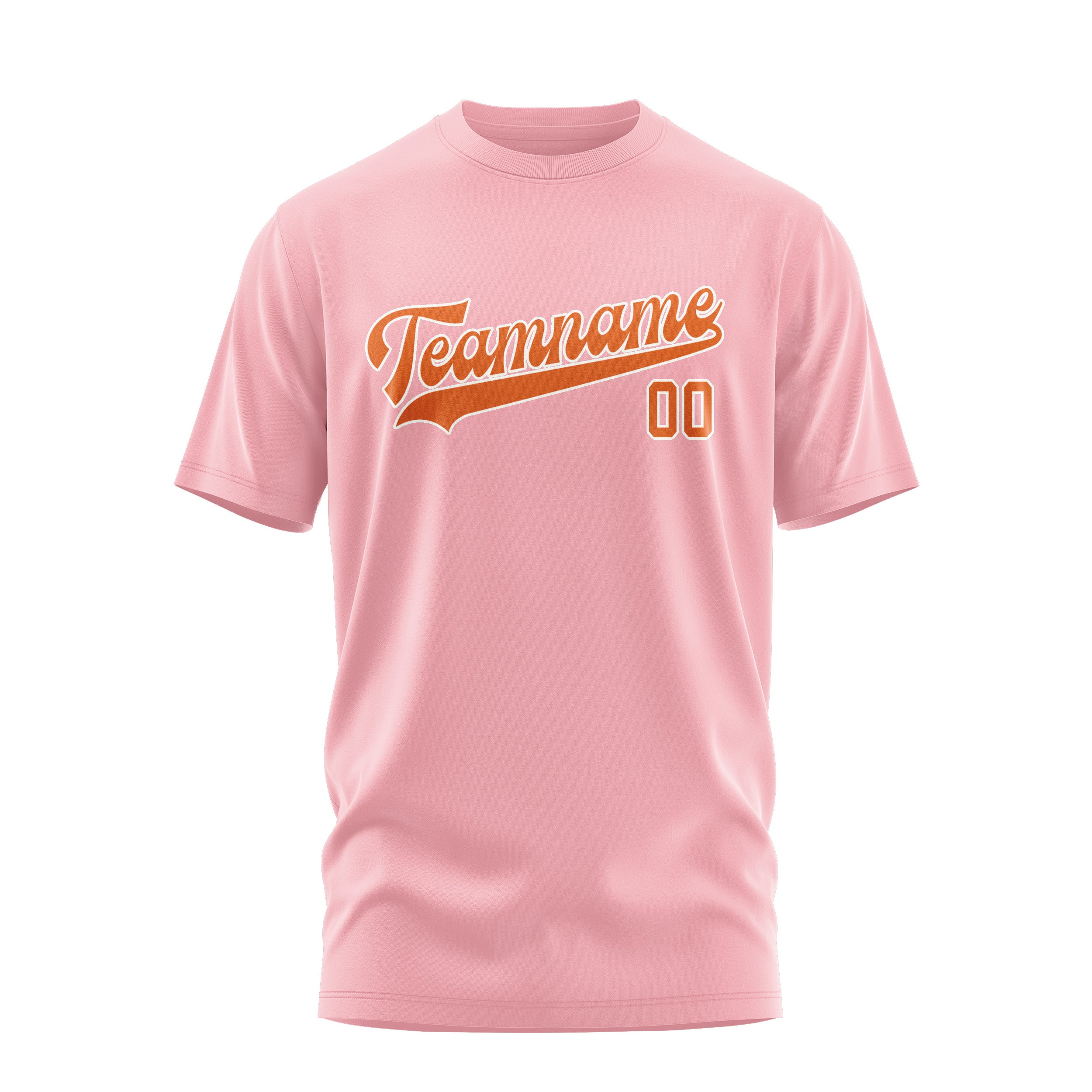 Maßgeschneidertes Rosa Orange T-Shirt