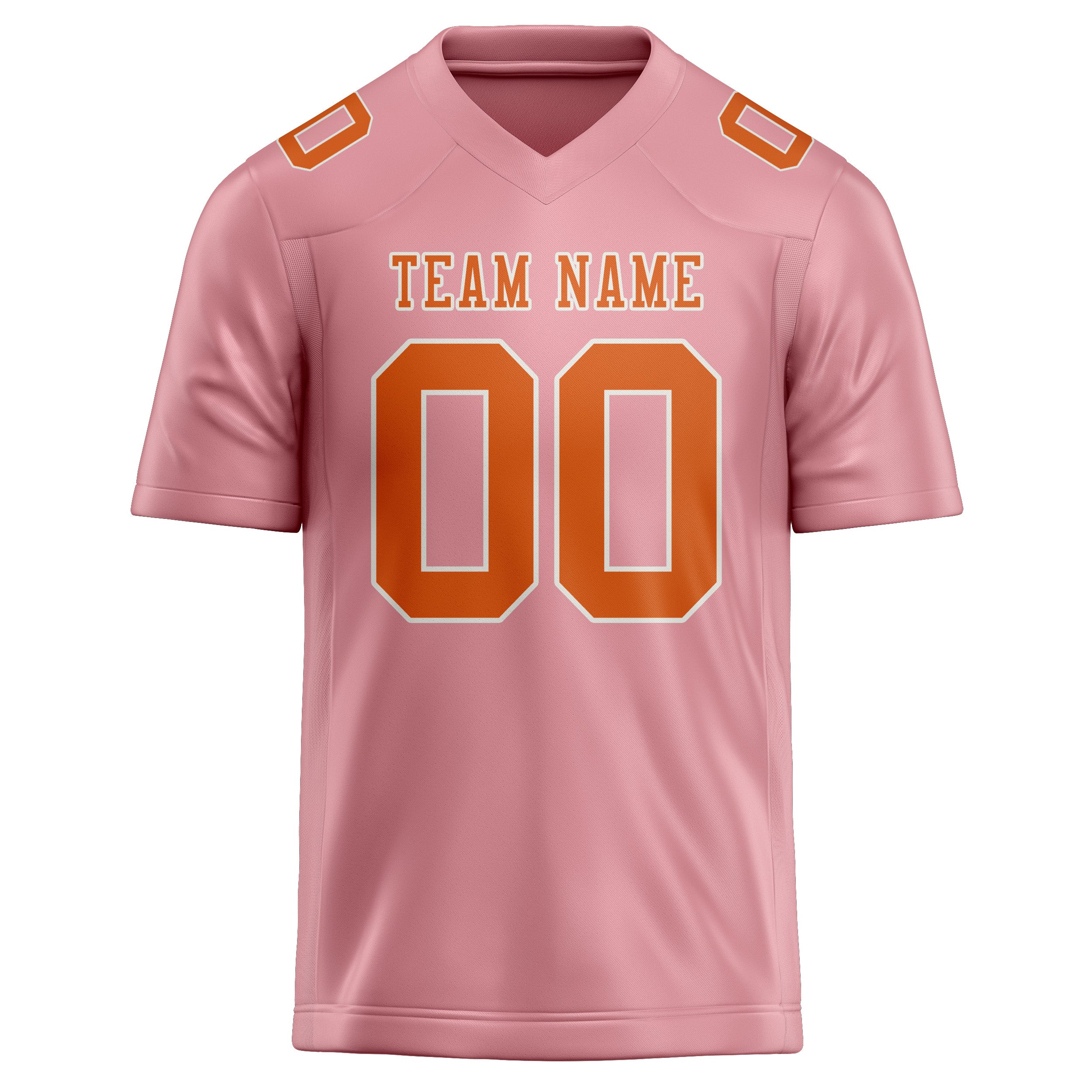 Maßgeschneidertes Professionelles Rosa Orange Rugbytrikot